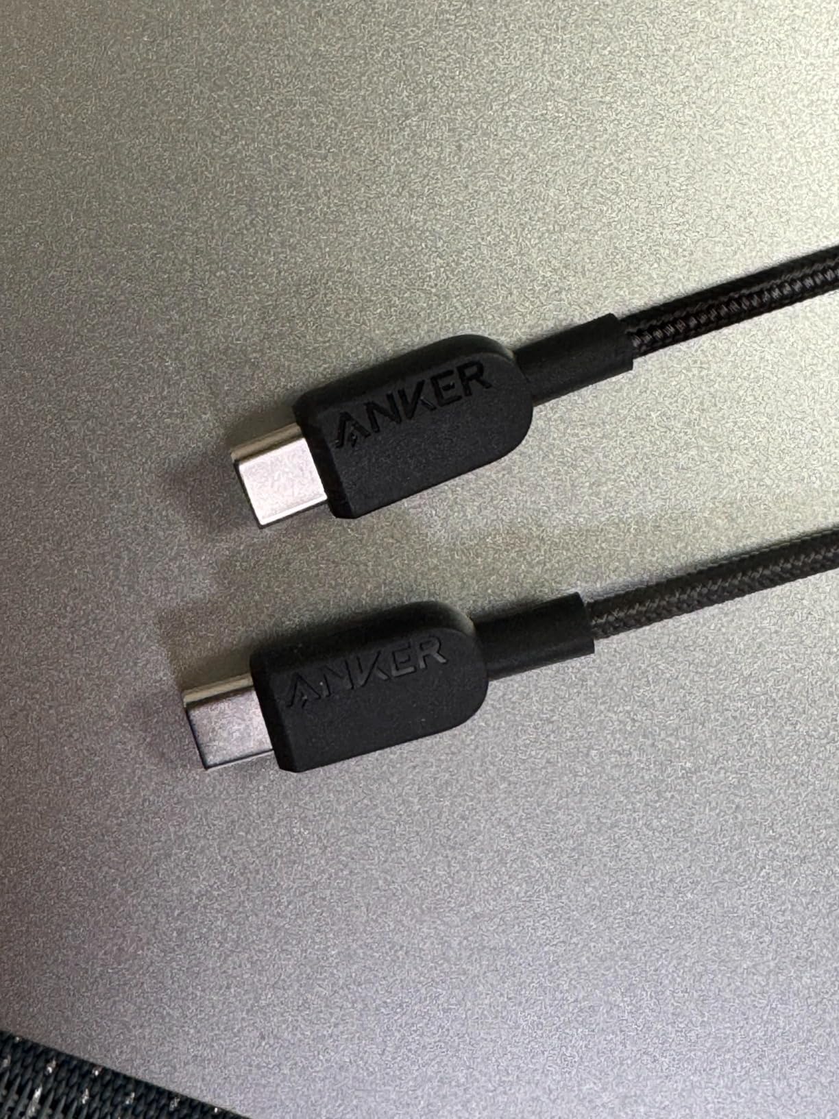 Anker USB C to USB C Cable, 240W Fast Charging Cord (2-Pack, 6 ft, Black) customer photo 2