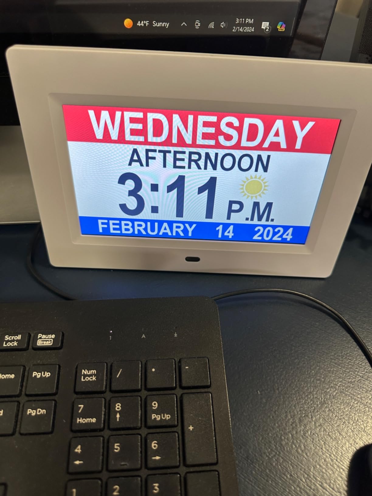 MASSII Dementia Clock with Date Time Voice Announcement, 27 Alarms Custom Reminders, Sleep Trainer, Auto DST, 10 Levels Night Dimmer, Large Talking Digital Calendar Clock for Elderly with 1.5M Adaptor customer photo 2