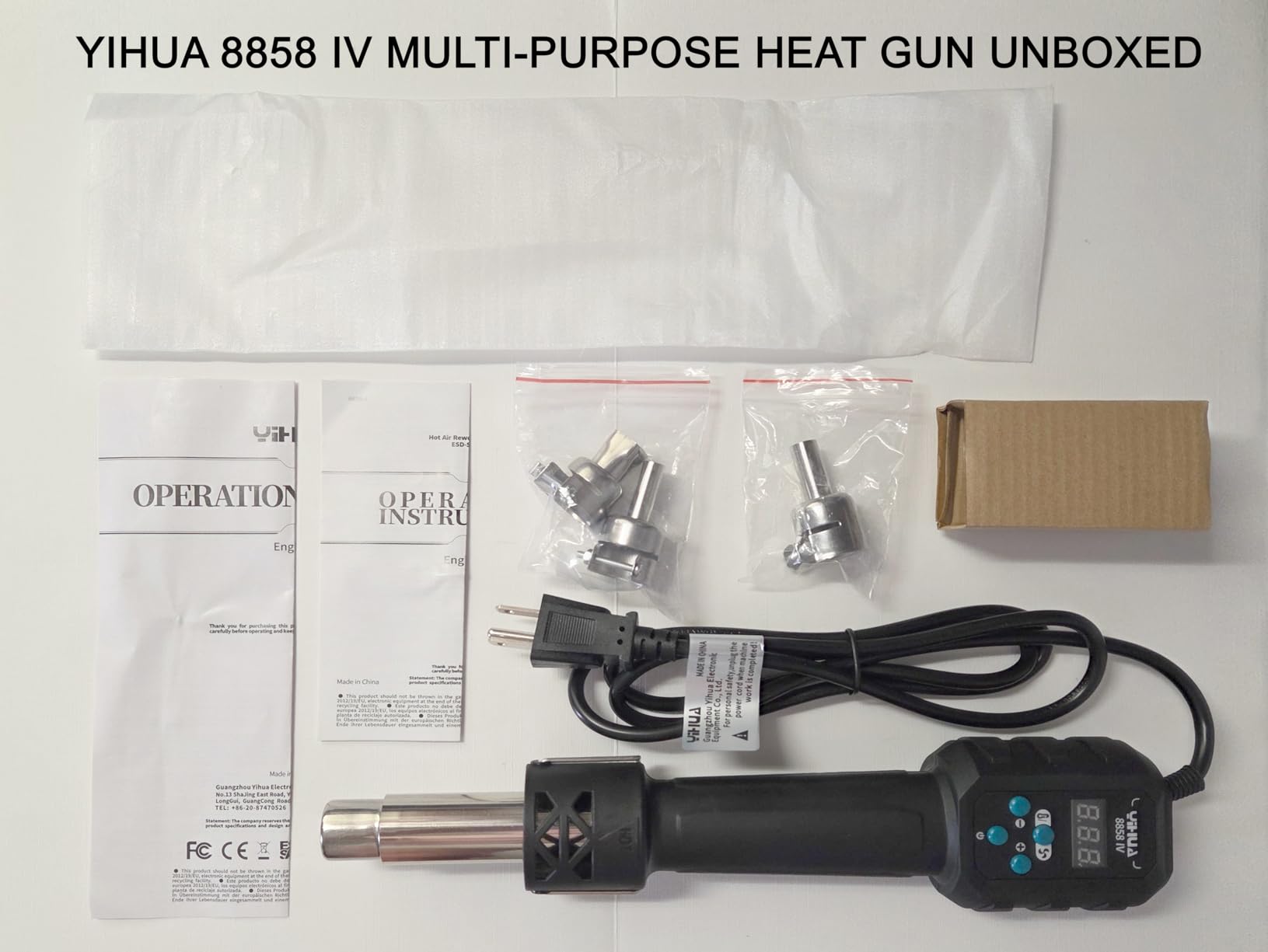 YIHUA 8858 IV Multi-Purpose Heat Gun for Crafting, Electronics Soldering, DIY, Shrink Tubing customer photo 2