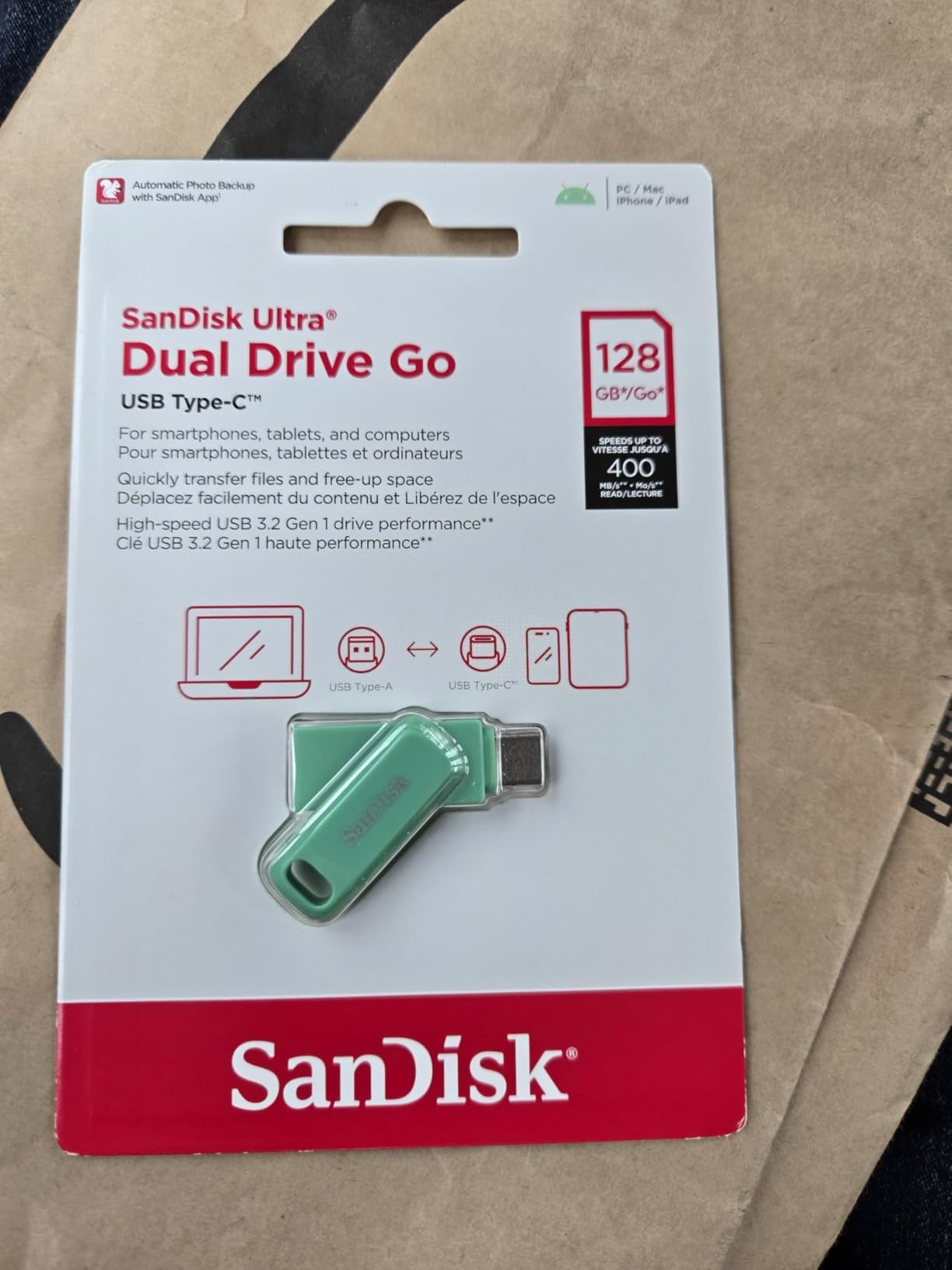 SanDisk 256GB Ultra Dual Drive Go USB Type-C Flash Drive - SDDDC3-256G-GAM46, Black customer photo 2