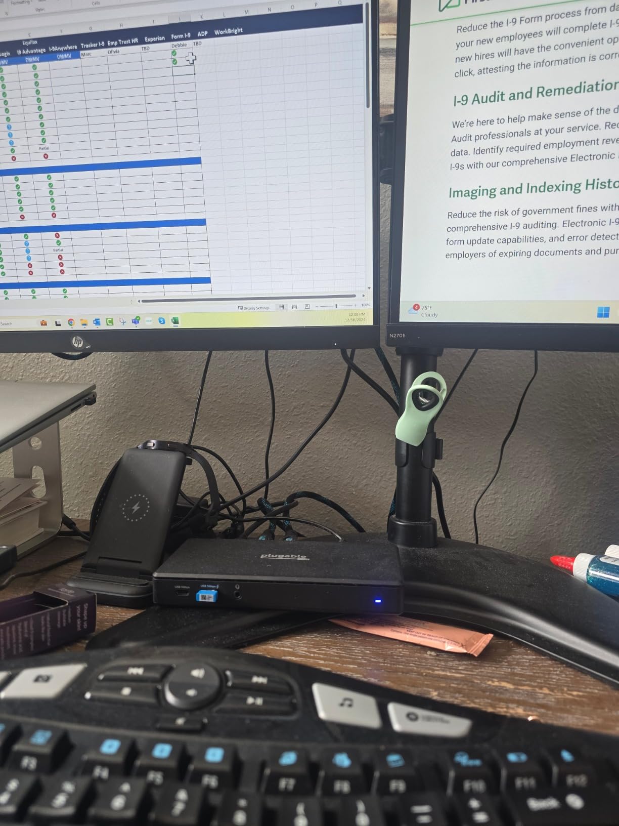 Plugable USB-C Docking Station Dual Monitor 4K 60Hz (2xHDMI), 65W Charging, Gigabit Ethernet, USB-C & 3xUSB-A 5Gbps, Audio (UD-MSTH2) customer photo 1