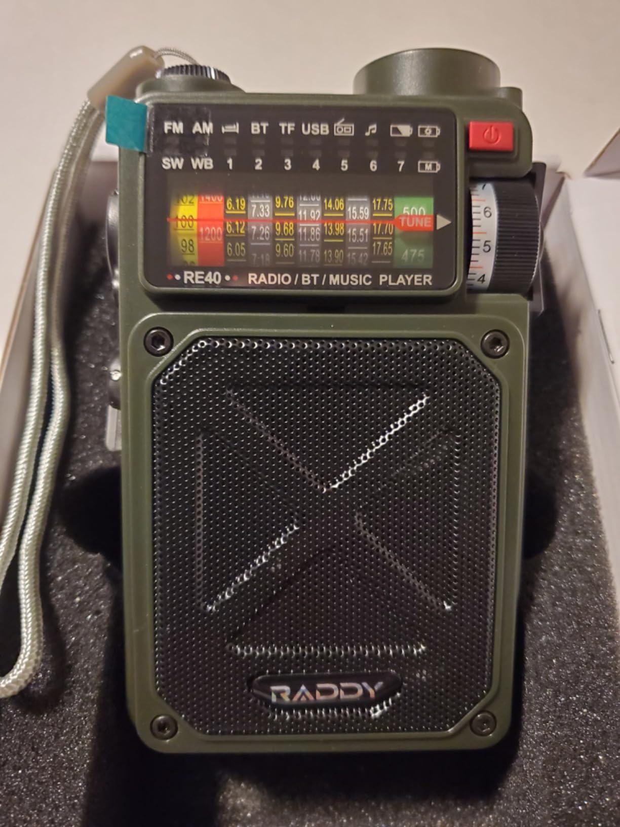 Raddy RE40 Portable Shortwave Radio FM/AM/SW/WB Receiver, 4000mAh Retro Emergency Radio with BT/USB/TF and NOAA Alerts, Pocket Radio with USB-C Rechargeable customer photo 1