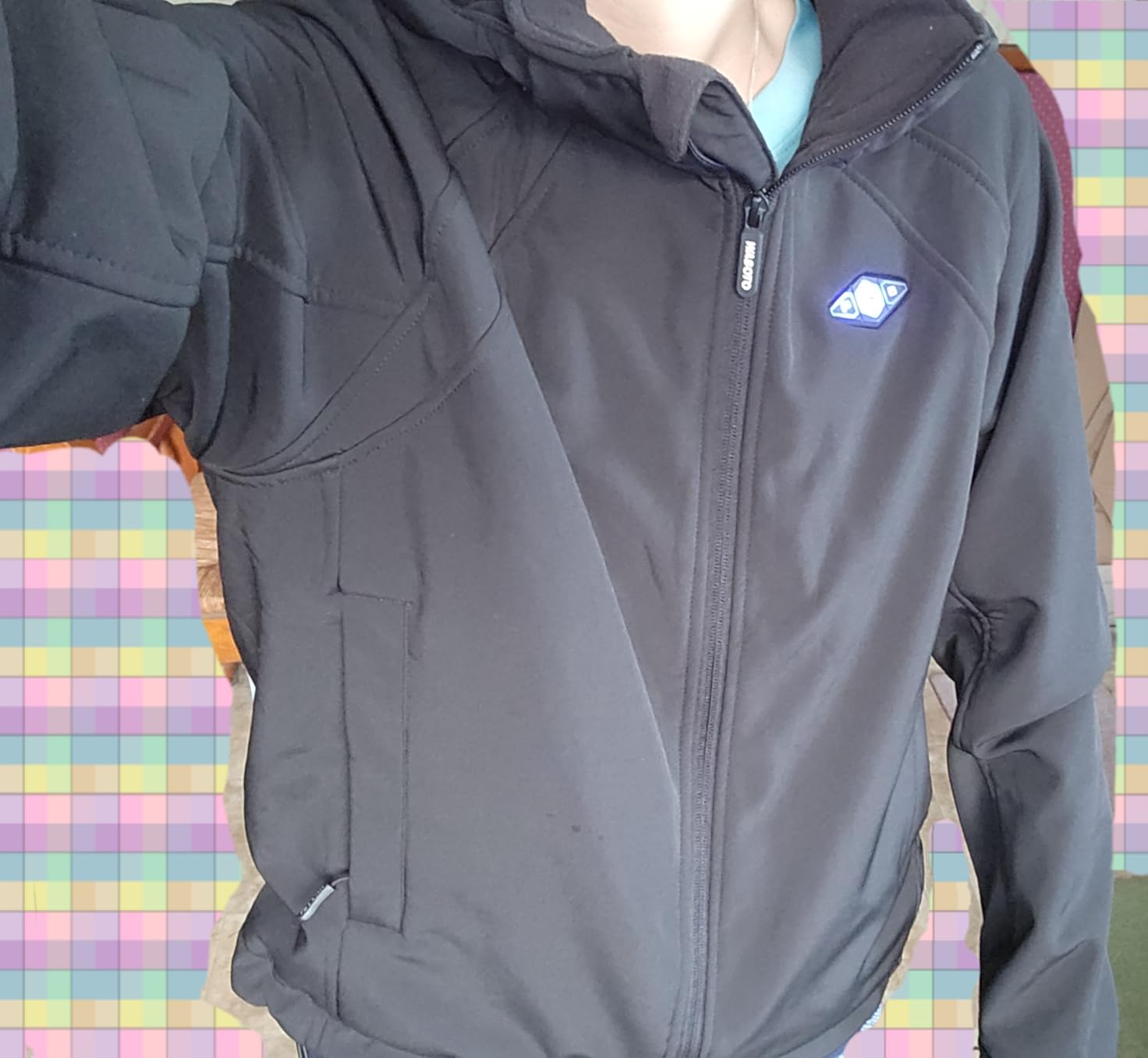 Heated Jackets for Women 18400 mAh Battery Pack Water-Resistant Slim Fit with Detachable Hood Softshell Jackets customer photo 2
