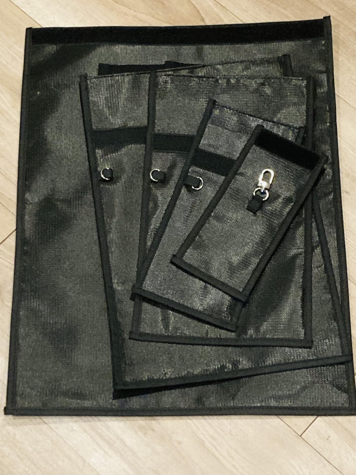 5 Pack Faraday Bags, Large Faraday Cage with Handle, Anti-Tracking Faraday Bag for Laptops & Tablets & Phones & Car Keys, Fireproof & Waterproof RFID Signal Blocker Bag customer photo 1