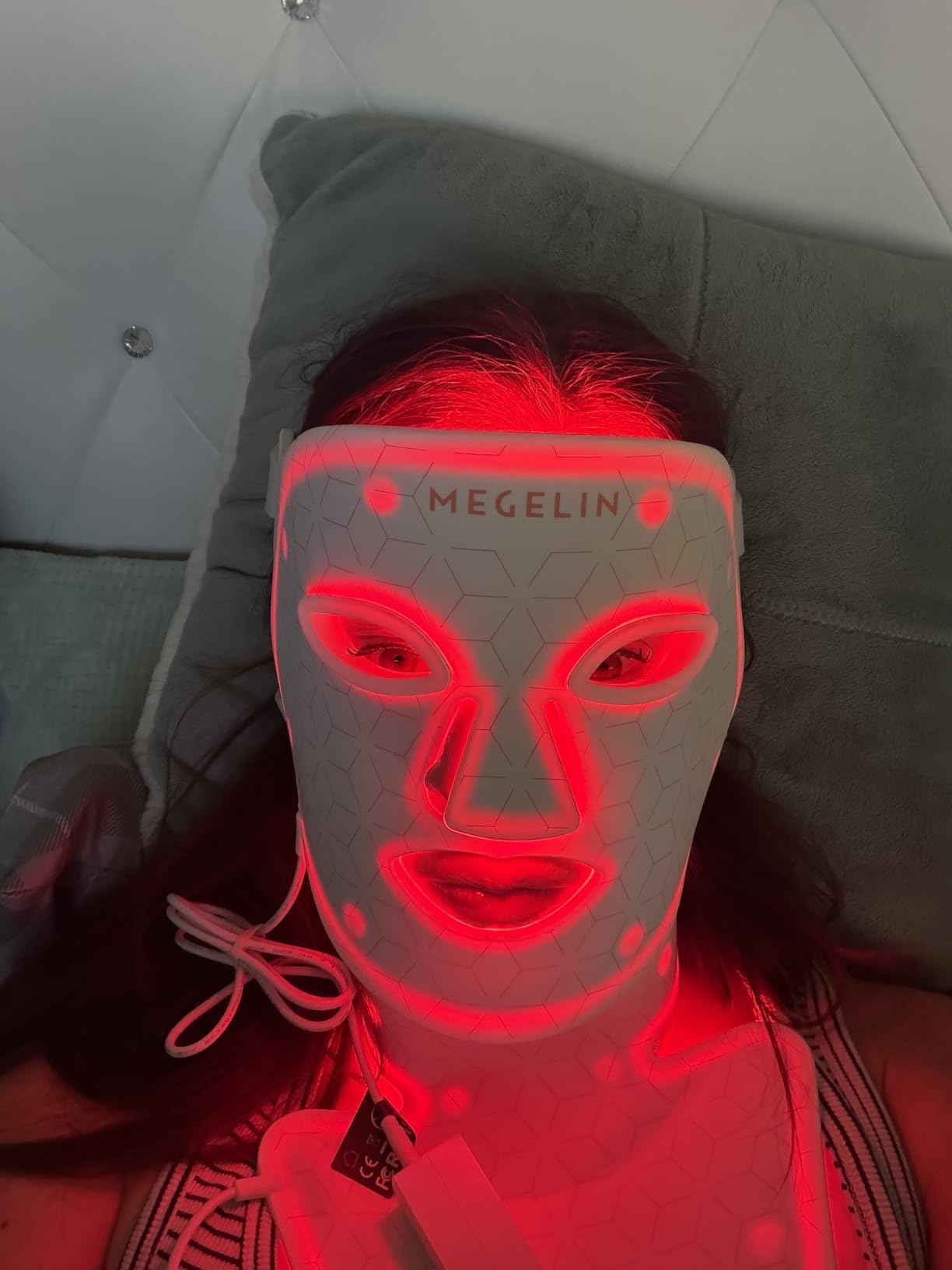 MEGELIN Led Red Light Therapy Face & Neck Mask, 7 Colors Led Light Therapy Facial Mask, Infrared Red Light Therapy Mask, Infrared Light Skin Rejuvenation customer photo 1