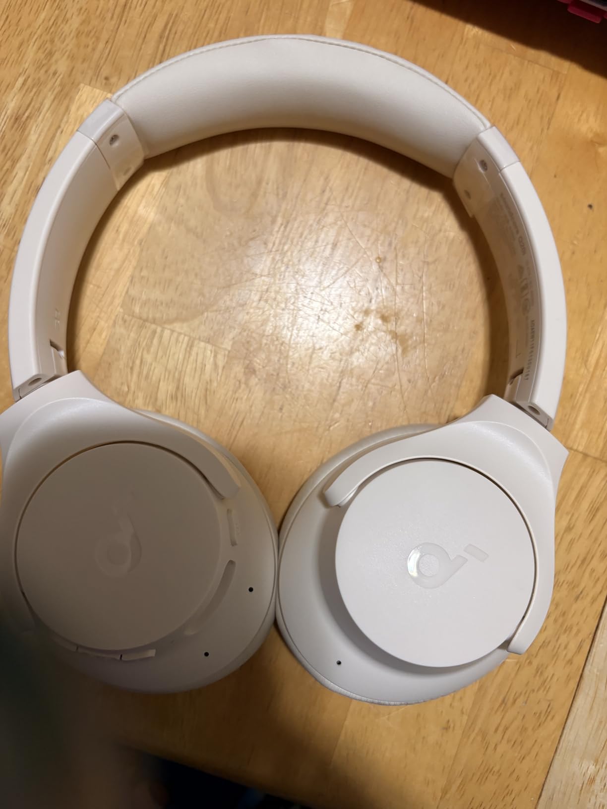 Soundcore by Anker Q20i Hybrid Active Noise Cancelling Headphones, Wireless Over-Ear Bluetooth, 40H Long ANC Playtime, Hi-Res Audio, Big Bass, Customize via an App, Transparency Mode (White) customer photo 1