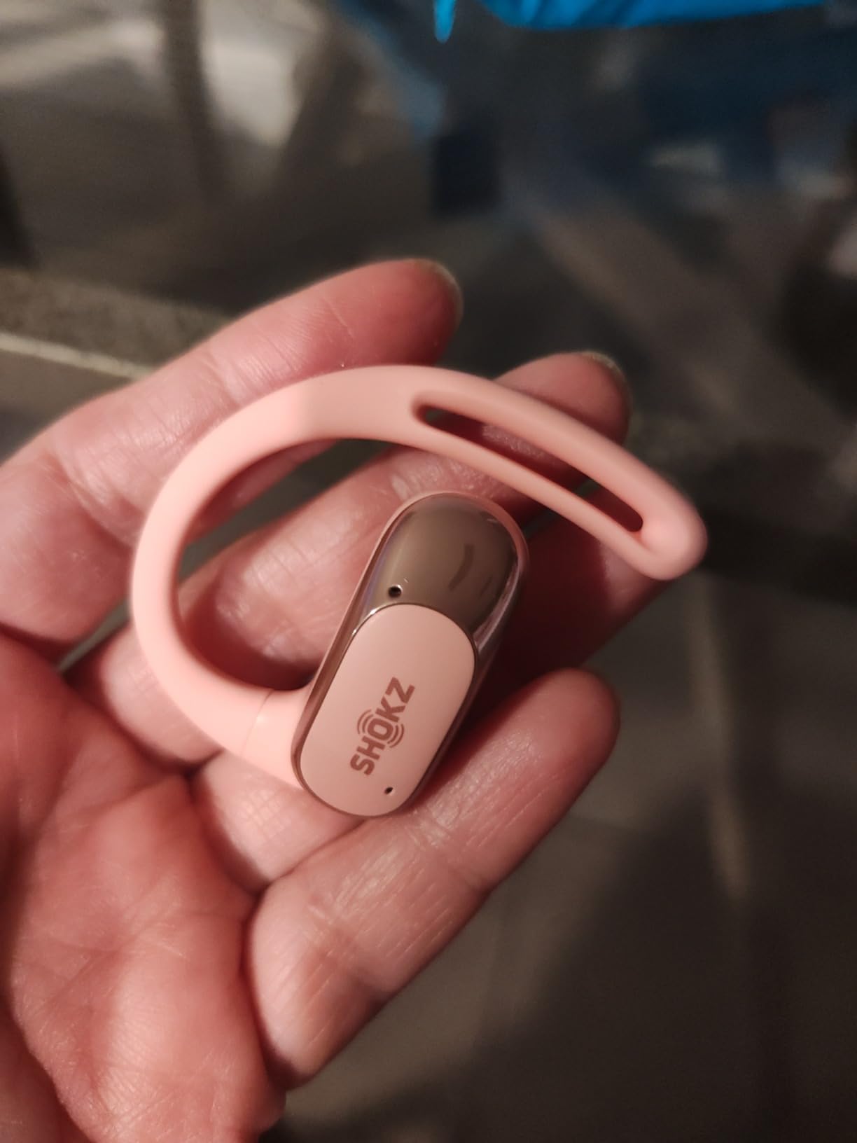 SHOKZ OpenFit Air - Open-Ear Headphones, True Wireless Earbuds, Water Resistant, Secure Earhooks for Daily Use, Black | Hooked comfort; Natural sound; Open-ear awareness; AI call clarity; IP54; Workout/leisure/work/driving use customer photo 2