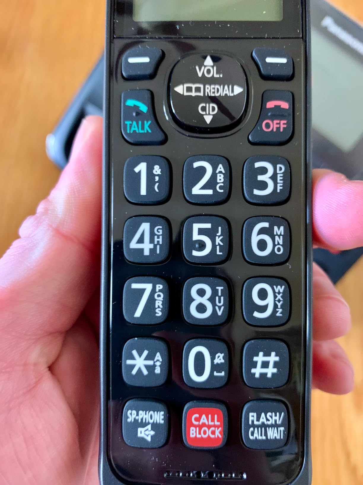 Panasonic Corded Phone/Cordless Phone with Answering Machine, Advanced Call Block and 2-Way Recording, 2 Handsets Expandable up to 6 Cordless Handsets, Landline Telephone - KX-TGF852B (Black) customer photo 1