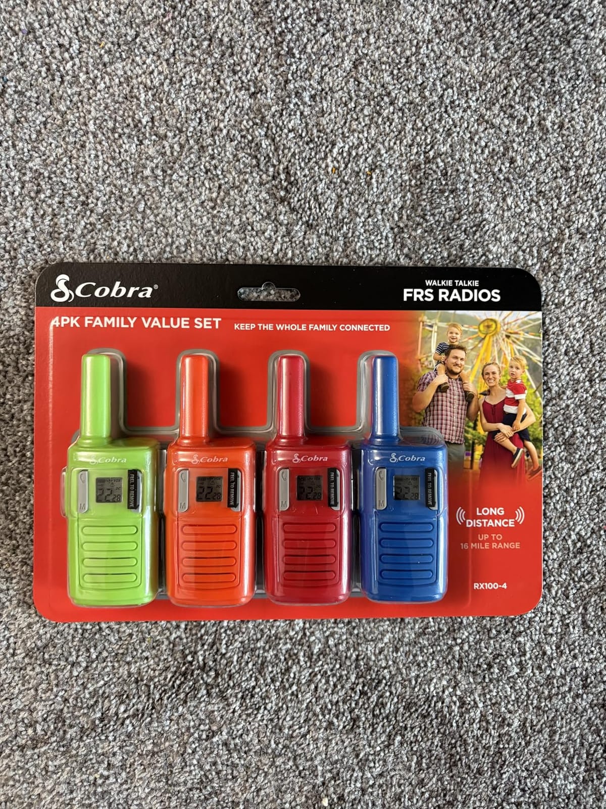 Cobra RX100 16-Mile Range Family Walkie Talkies (4-Pack), 22 Channels, Kid-Friendly Communication, NOAA Weather Alerts, Call Alerts customer photo 2