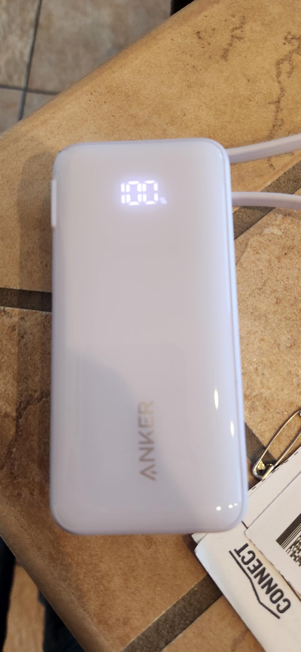 Anker Nano 3-in-1 Portable Charger, 10,000mAh 30W Travel Power Bank | Battery Pack with Built-In USB-C Cable and Foldable Wall Plug, for iPhone 17 / 16 / 15 Series (White) customer photo 2