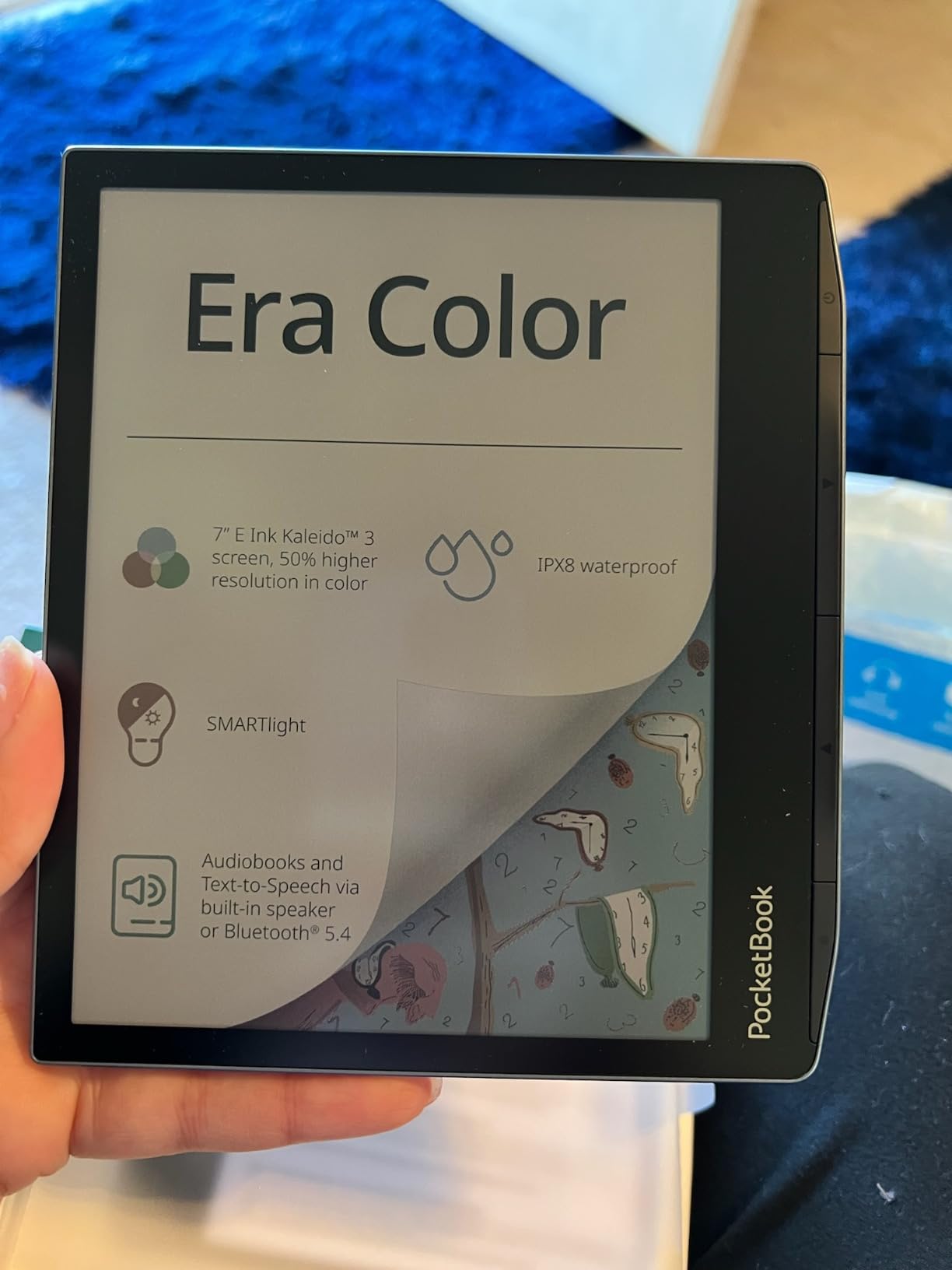 PocketBook Era Color Ereader - 7 Inch E Ink Kaleido 3 Screen - Eye-Friendly Audio-Book & E-Book Reader - Text-to-Speech - Waterproof IPX8 - Bluetooth & Speakers - WiFi Cloud Sync - 32GB Storage customer photo 2