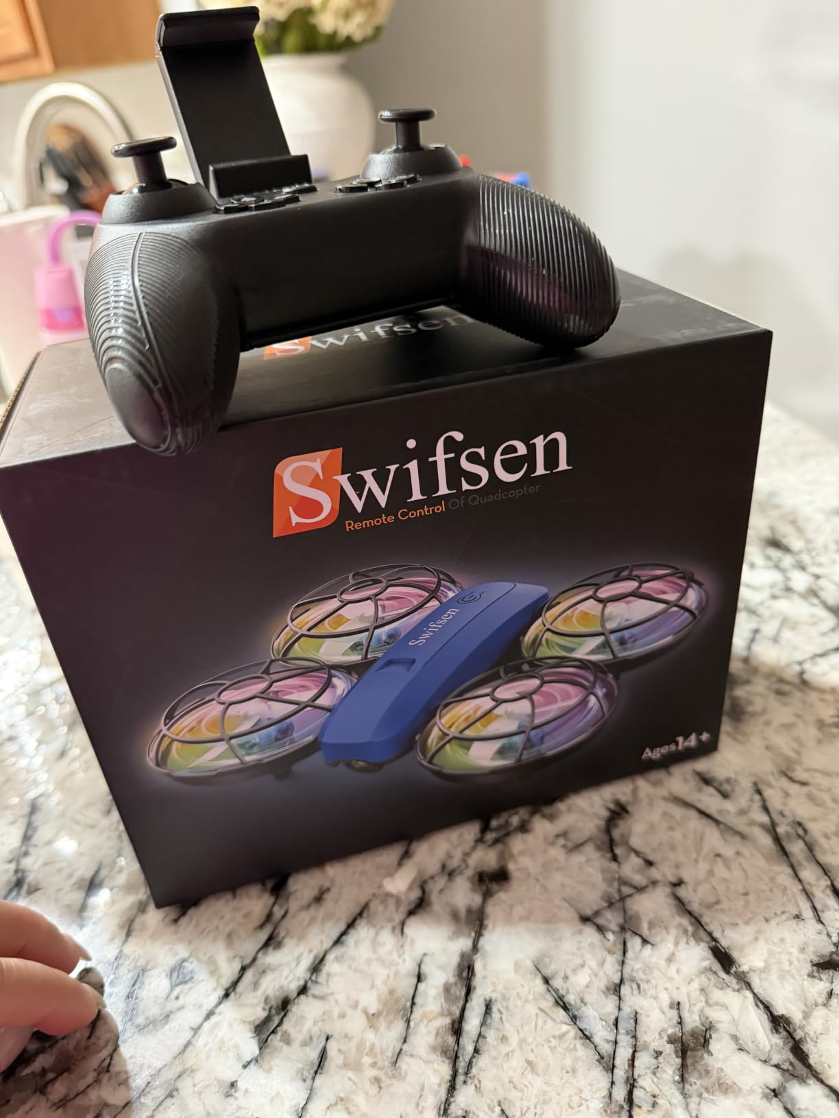Swifsen Drones for Kids with Camera, RC Drone Indoor Small Helicopter, Birthday Gifts for Boys and Girls Beginners Friendly, Mini Quadcopter Toy With 2 Batteries, Propeller Protect, Altitude Hold customer photo 1