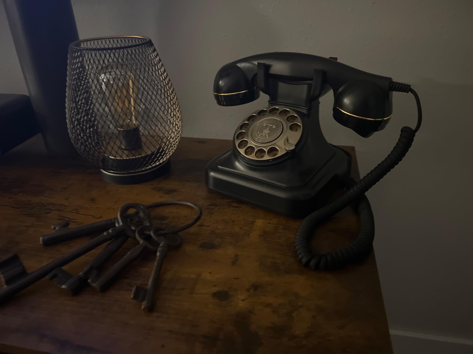 Retro Rotary Phones for Landline Classic Corded Desk Phone, Vintage Old Fashioned Rotary Telephone with Ringer Off & Redial Function for Home House customer photo 1