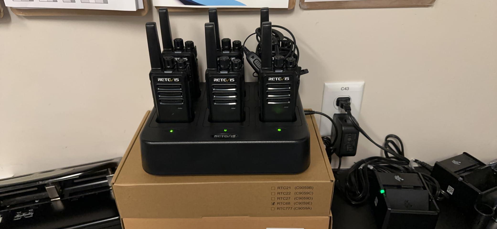Retevis RT68H Long Range Walkie Talkies for Adults, Portable FRS Radios | for School Church Healthcare, Hands Free Walkie Talkies with Earpiece, Channel Power Display, with 6 Way Multi Charger, 6 Pack customer photo 1