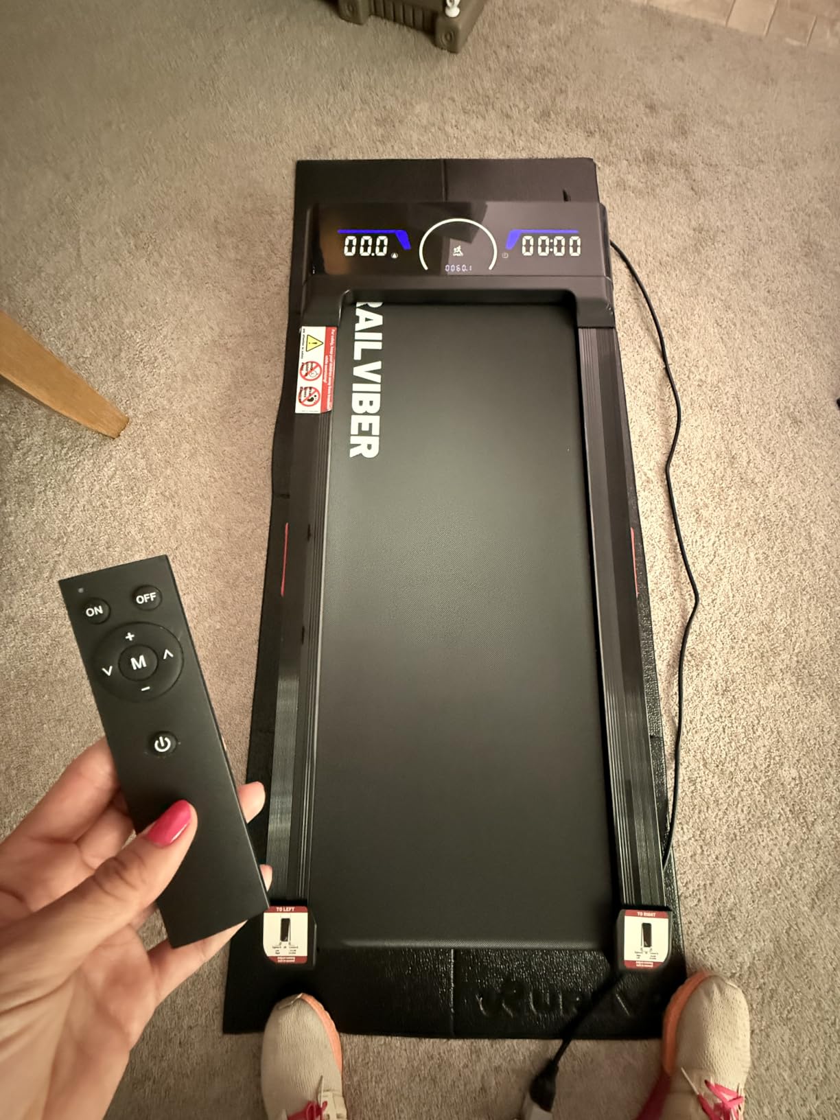 Walking Pad Treadmill 12% Auto Incline, Under Desk Treadmill | 450 lb capacity, 9-level auto incline to 12%, smart APP + Bluetooth speaker, compact treadmills for home, RGB Display customer photo 2