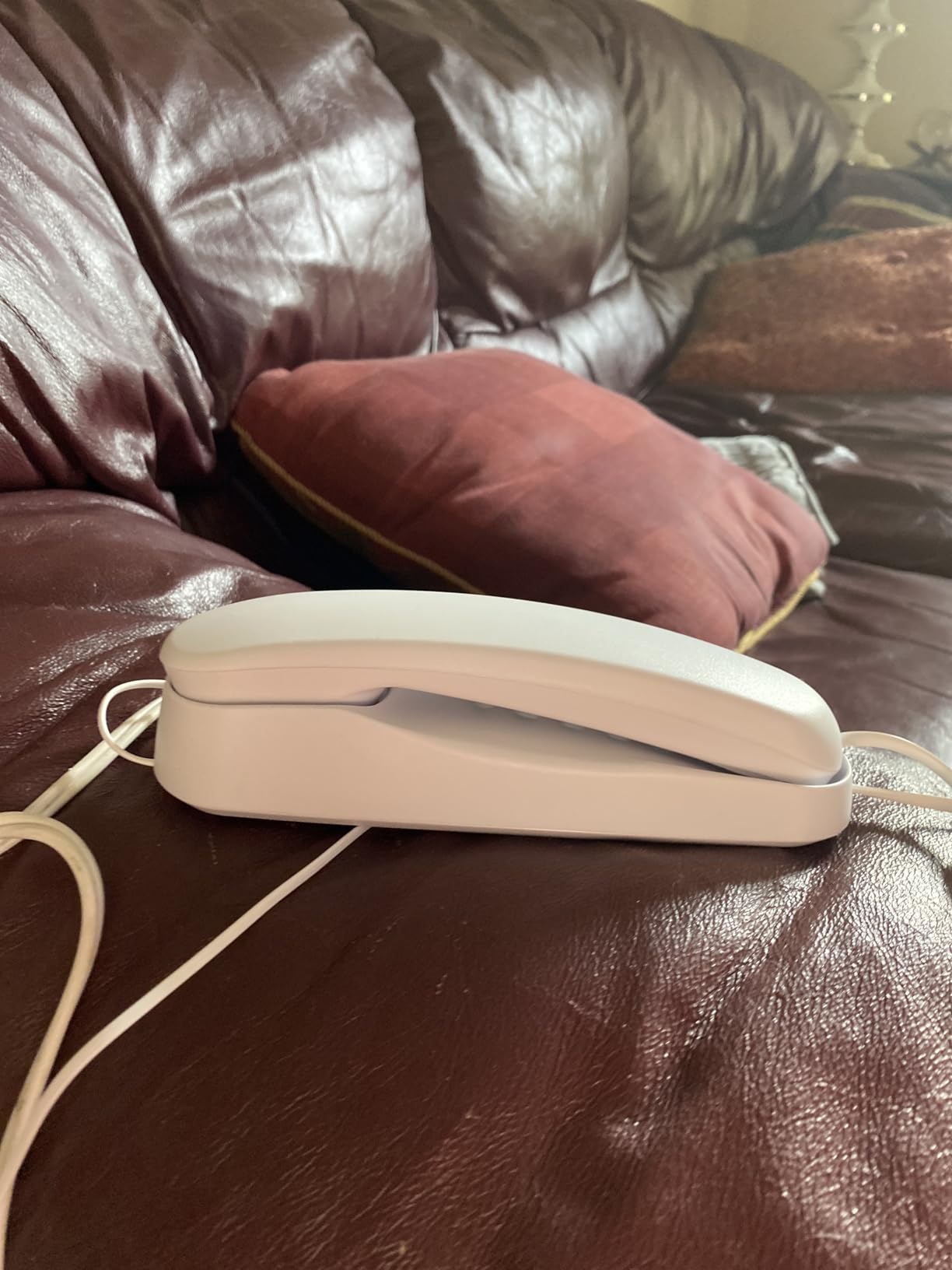 White OF-990 Slimline Wall-Mountable Basic Corded Telephone No AC Power Required customer photo 1