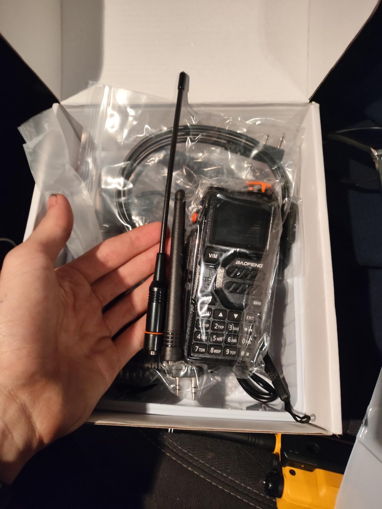 BAOFENG K5PLUS Tri-Band Ham Radio 10W Long Range, UHF VHF 1.25M Handheld Tri-Power Two Way Radio with Airband, NOAA, 2500mAh Battery, Speaker Mic, 999CH, Frequency Copy, Scramble customer photo 1