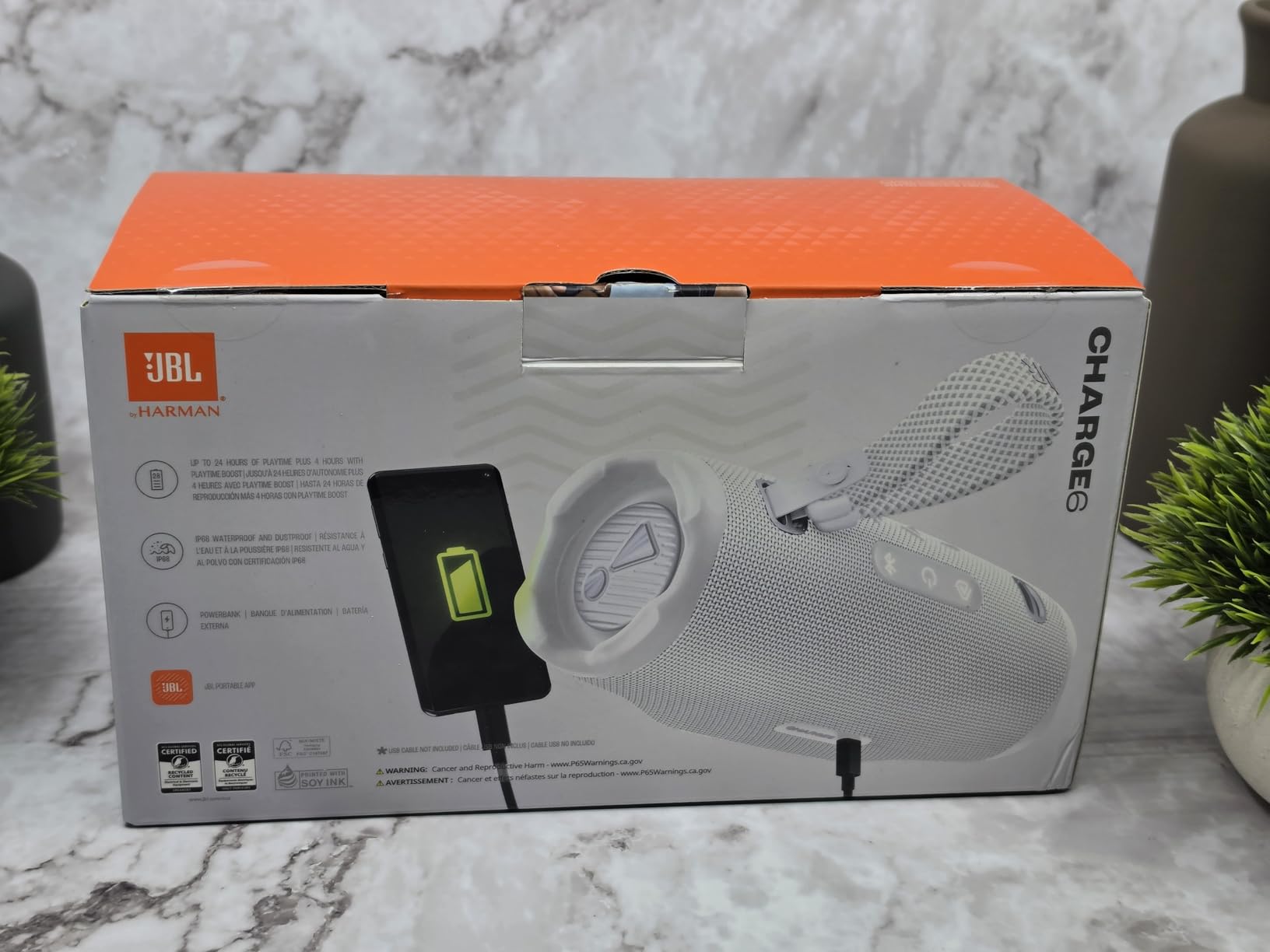 JBL Charge 6 Portable Bluetooth Speaker, Waterproof, Drop-Proof, Up To 28 Hours Battery, Built-In Powerbank customer photo 1