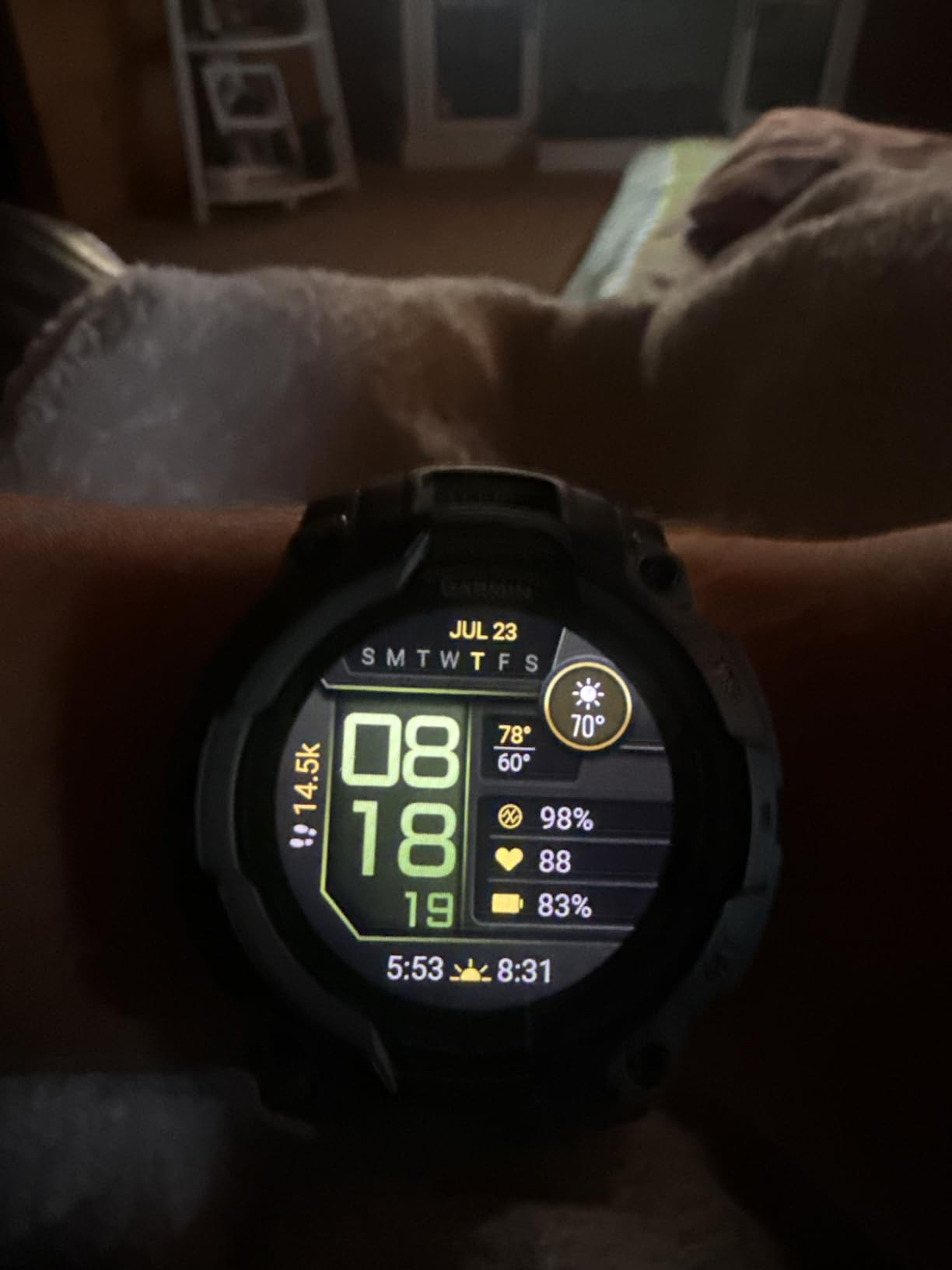 Garmin Instinct® 3 AMOLED, Rugged GPS Smartwatch, 45mm, Black customer photo 1