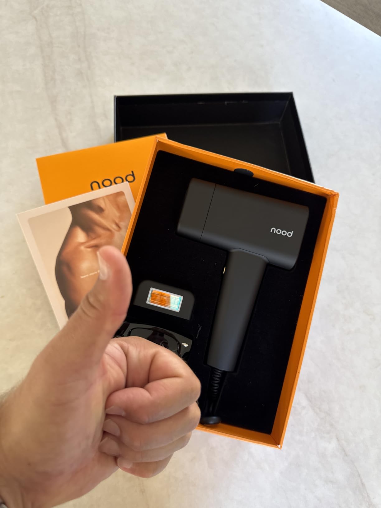 Nood Flasher Pro | IPL Laser Hair Removal Device, Forbes Best Product 2026 | Clinical-Grade Permanent Results At Home, CryoSoothe Tech with 5 Power Settings, Pain-Free 10 Min Sessions, Works Everywhere customer photo 1