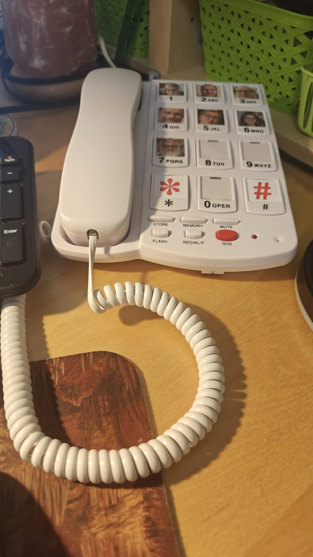 Uvital Big Button Phone for Seniors, Corded Landline Phone-Speakerphone | 8 One-Touch Dialing Big Buttons and 1 SOS Button, Hands-Free, Loud Ringer, Easy to Use for Hearing & Vision Impaired Seniors customer photo 2