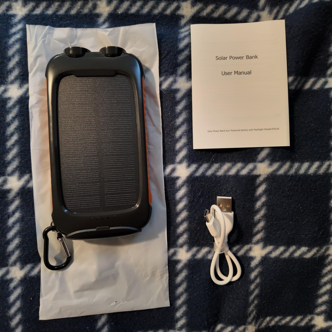 YELOMIN Solar Charger Power Bank 59800mAh, Outdoor Waterproof Battery Pack, 3 Built in Cables & Hand Crank, 6 Outputs, 15W Wireless Charging, Emergency LED Flashlight for Camping Hiking Travel customer photo 2