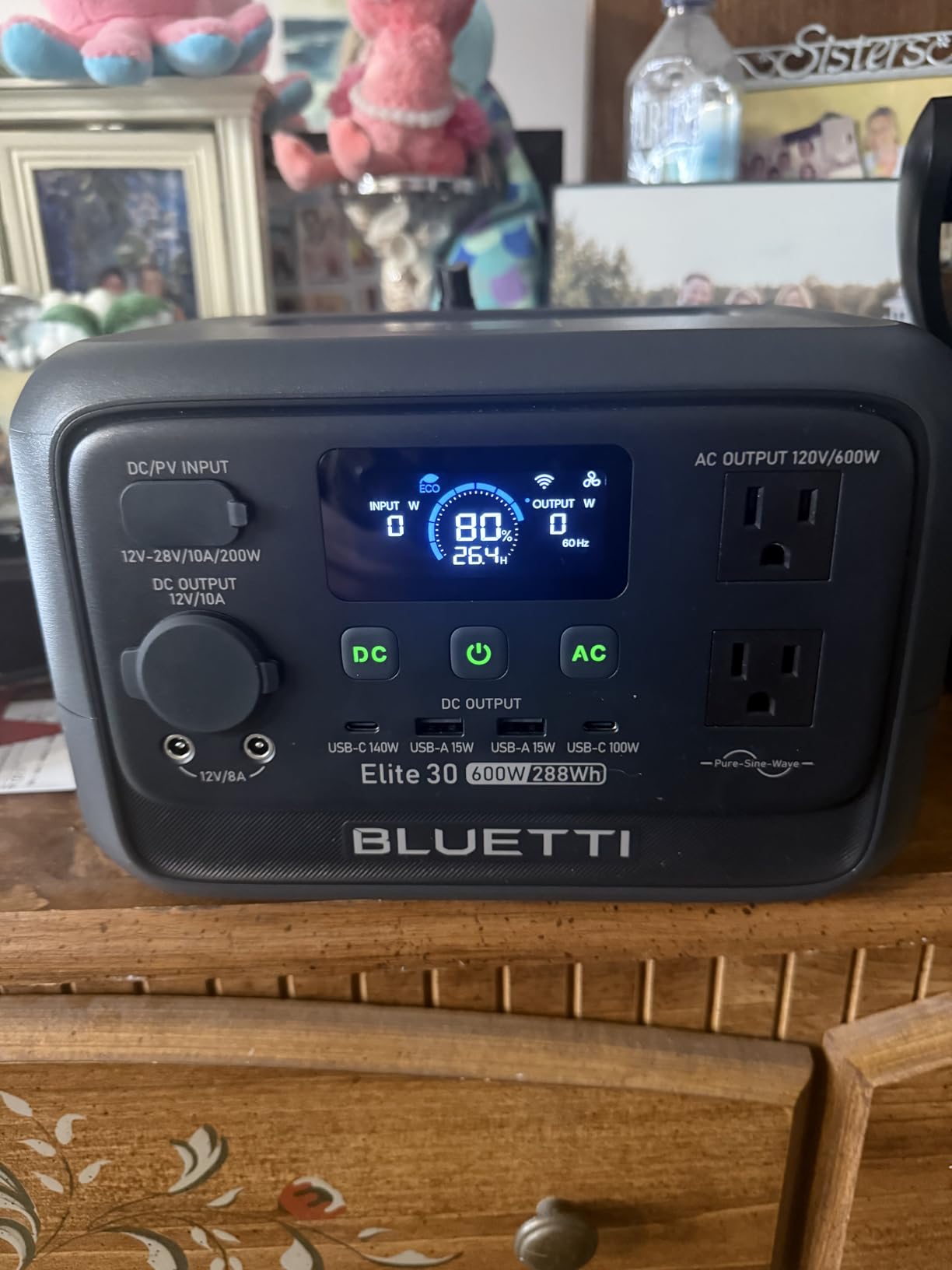 BLUETTI Elite 30 V2 Portable Power Station 600W (Power Lifting 1500W), 288Wh LiFePO4 Battery with 10ms UPS, Emergency Backup Power for Home Blackout/Winter Storm, Solar Generator for Camping/Road Trip customer photo 2