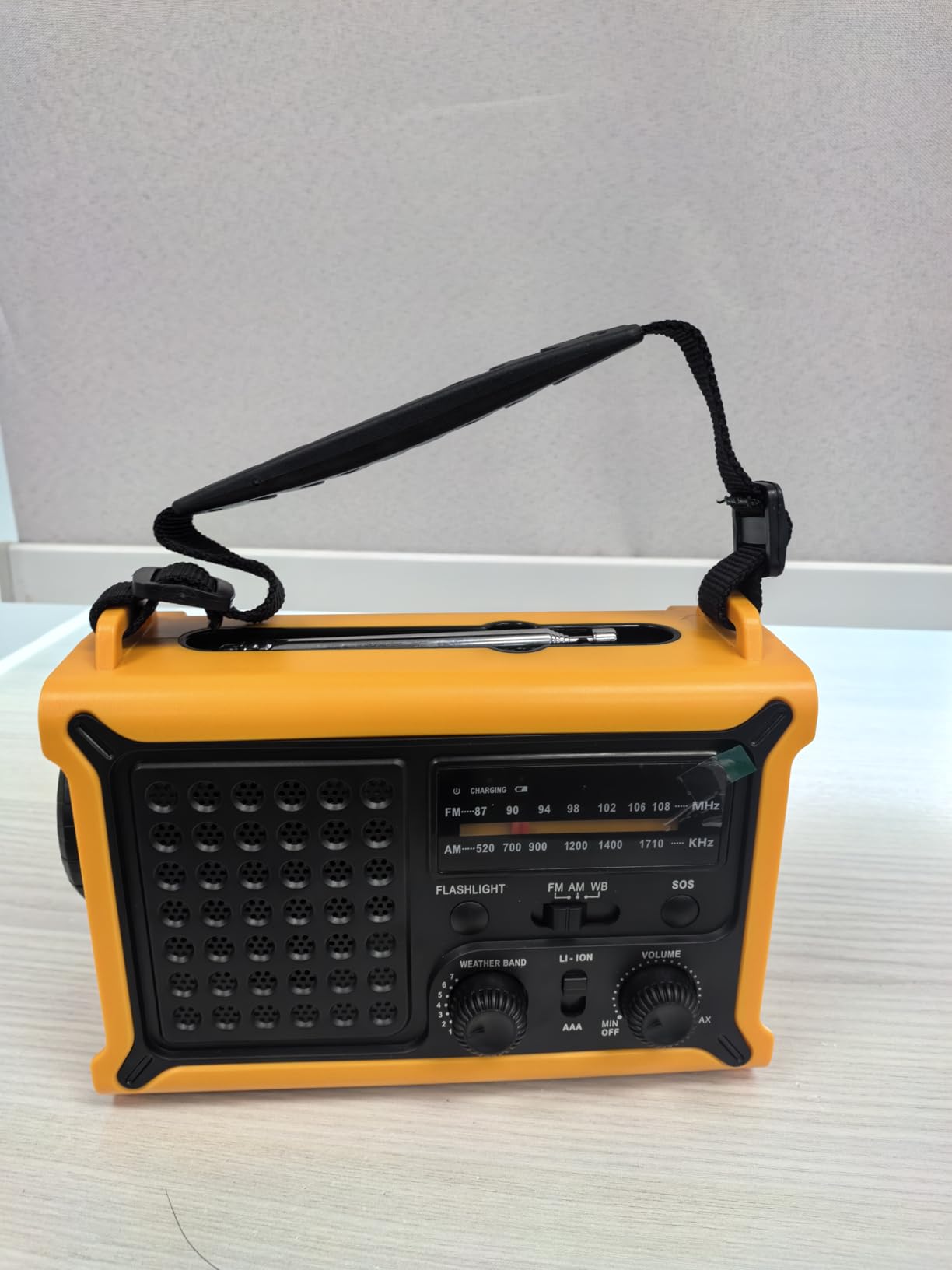 Emergency Radio with Hand Crank & Solar, NOAA Weather Alerts, 12000mAh | 8500mm Solar Panel, AM/FM/WB, Clear Signal, 5W Flashlight &Reading Light, 120dB SOS, Phone Charging for Hurricanes & Outages customer photo 2