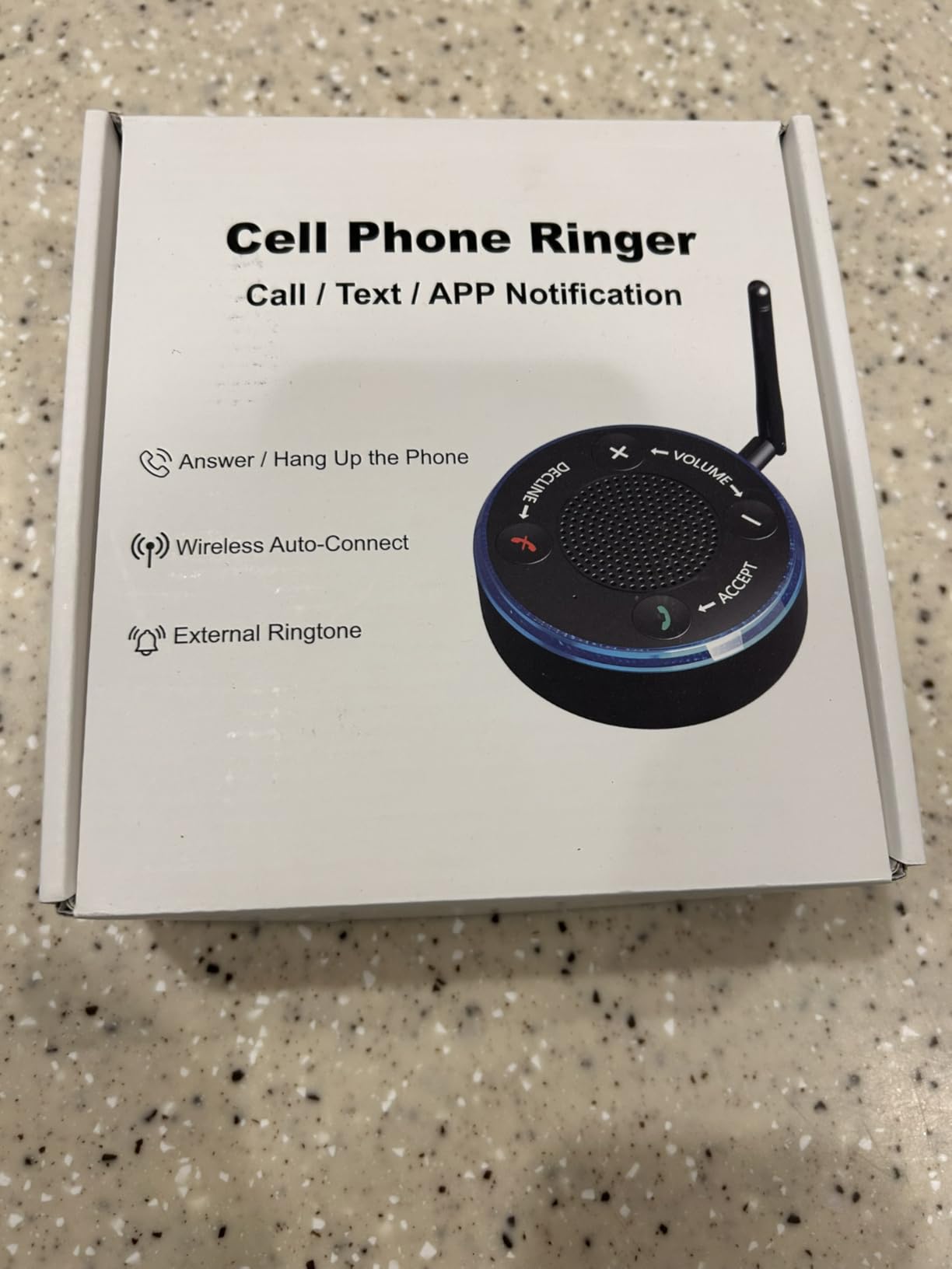 Cell Phone Ringer Amplifier & Flasher for Seniors & Hearing Impaired, 116dB | Loud External Ringer for Cell Phone Answer & End calls, Ringtone Alerts, 164ft Bluetooth Mobile Phone for iOS/Android, Home customer photo 2