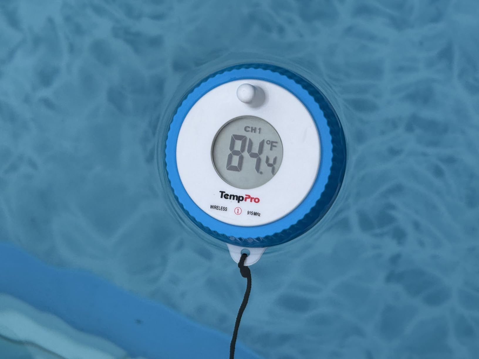 TempPro TempAir Wireless Pool Thermometer Floating with IPX8 Waterproof | 500FT, 0.9°F Accuracy, Larger Easy Read Display, Digital Floating Pool Thermometer Wireless for Cold Plunge, Hot Tub, Spa customer photo 1