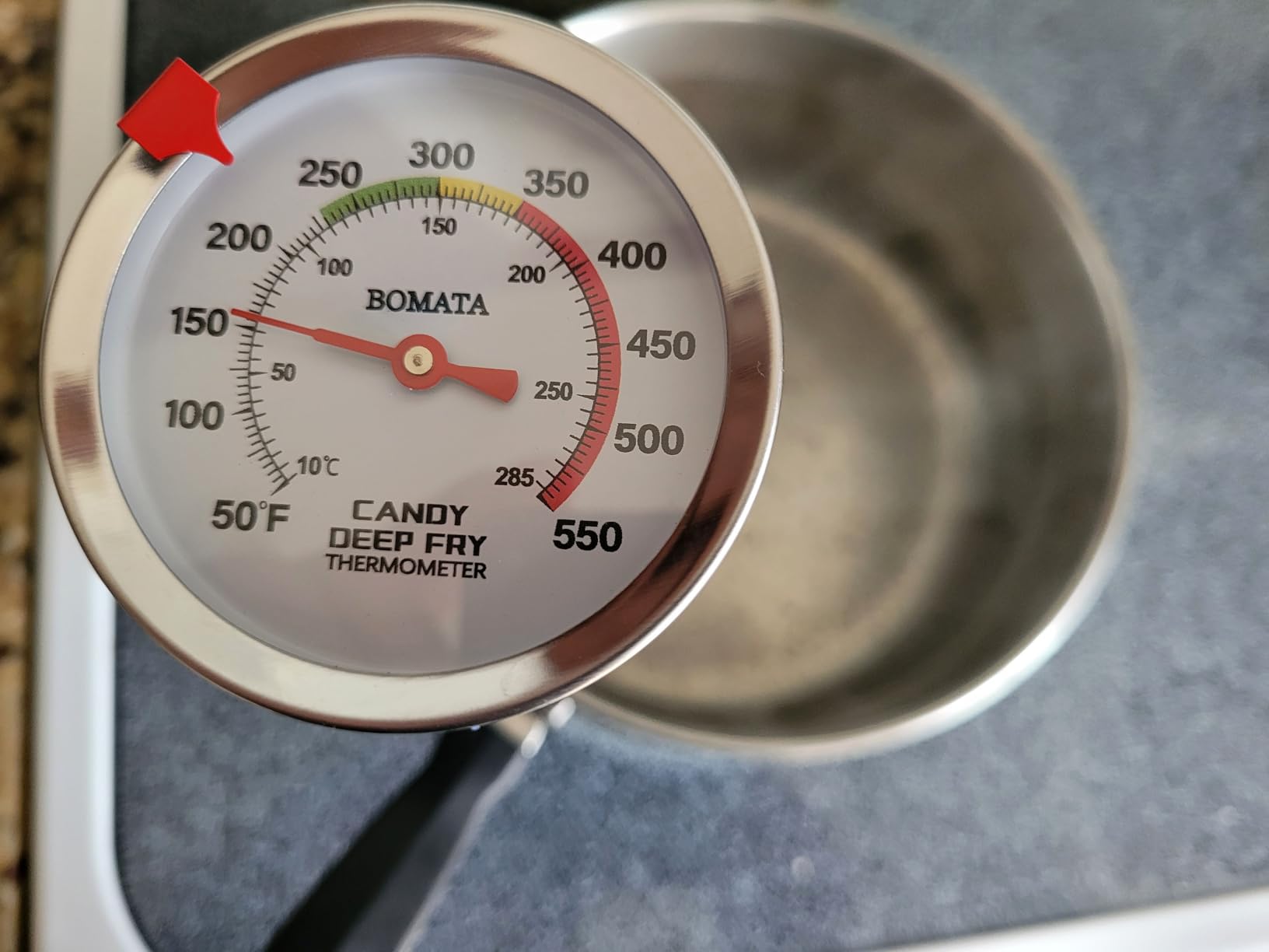 BOMATA 2-Pack Candy Thermometer with Pot Clip, IP67 Deep Fry Oil Thermometer | IP67 Waterproof, Hands-Free Use, 2.5
