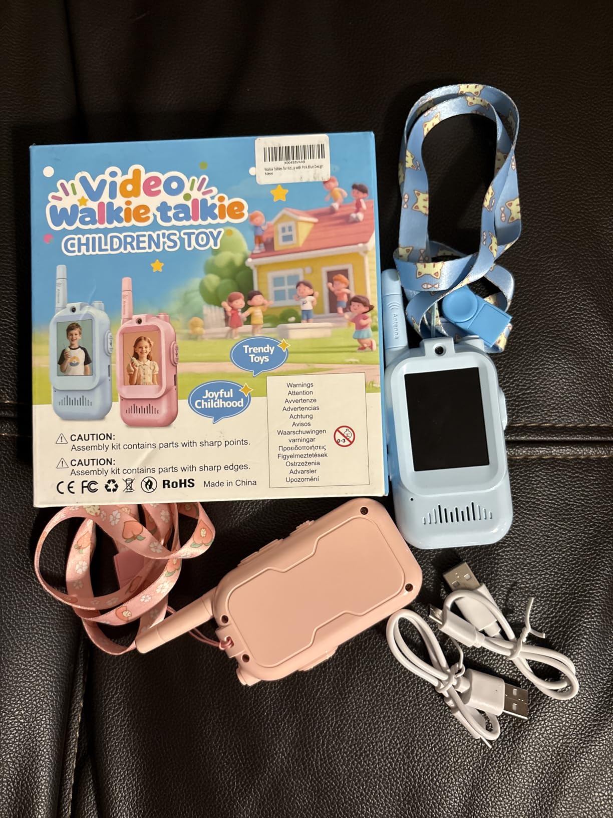 Walkie Talkies for Kids Pack of 2, Rechargeable Long Range Two Way Radios | Toys for Boys Girls Age 3-12, Outdoor Adventure Camping Hiking, Christmas Birthday Gifts (Pink+Blue) customer photo 2