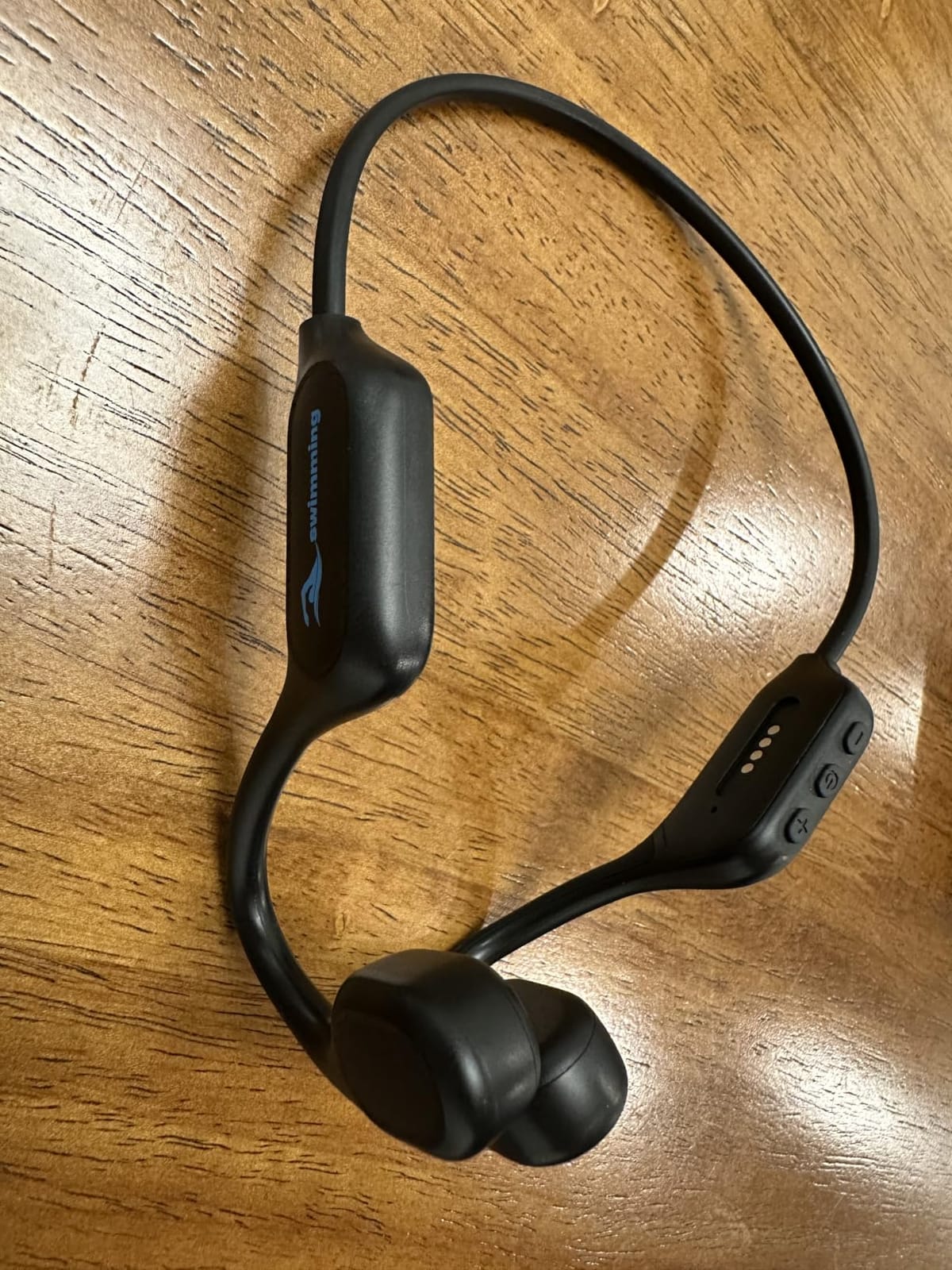Swimming Headphones Bone Conduction Bluetooth 6.0 IPX8 Waterproof 32G MP3 | Open-ear comfort, clear audio in water, phone-free playlists, secure fit with caps and goggles, stable above-water pairing customer photo 1