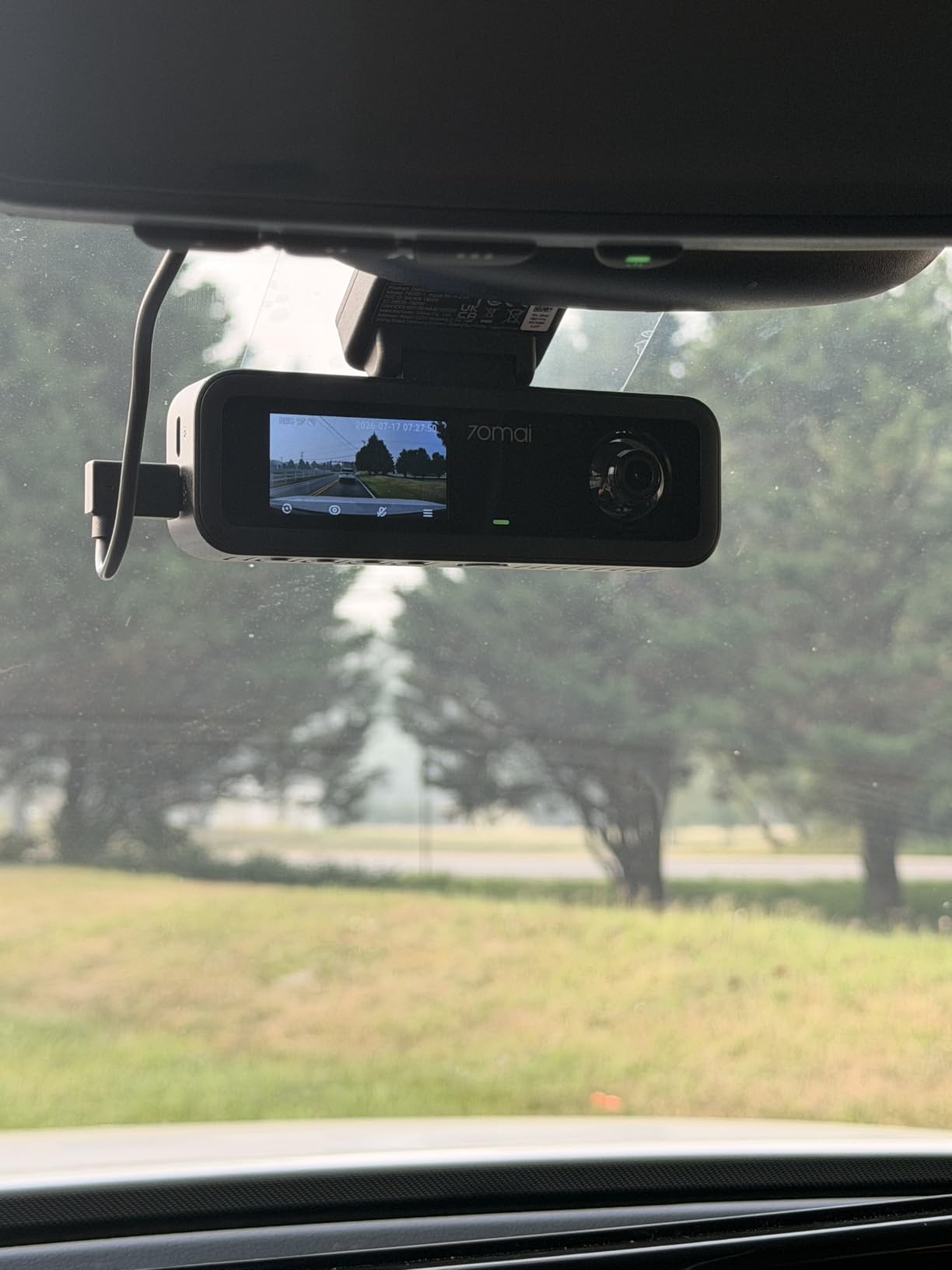 70mai 4K Dash Cam Front and Rear Inside, 3 Channel Car Dash Camera for Cars, Dashcam with GPS, Wi-Fi 6, Voice Control, Parking Monitor, Night Vision, Loop Recording, 64GB SD Card Included (T800E) customer photo 1