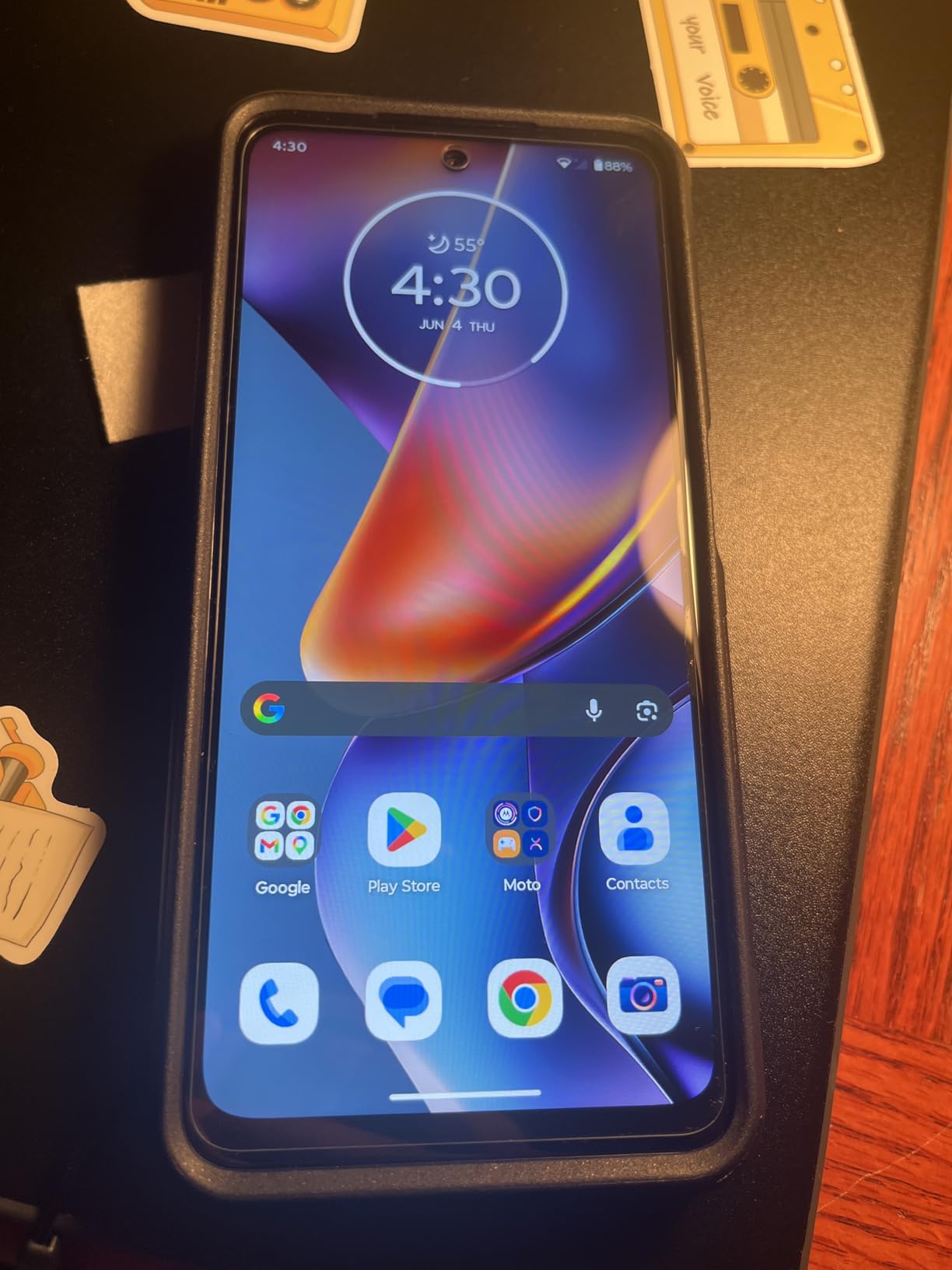 Tracfone Motorola Moto G 2025, 64GB, Saphire Blue (Locked to Tracfone) | Prepaid Smartphone- 6.6
