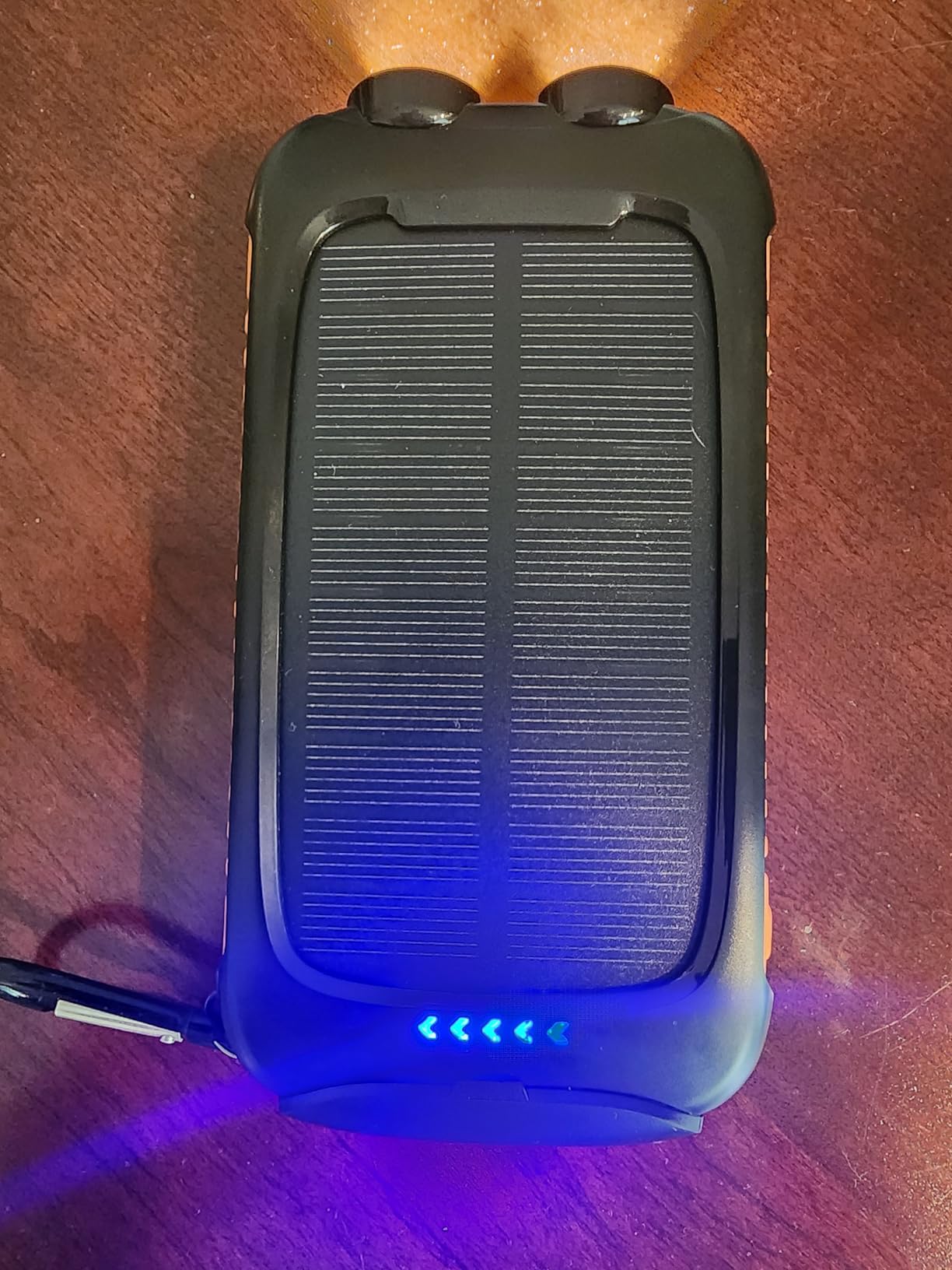 YELOMIN 38800mAh Solar Power Bank, Portable Charger USB-C Fast Charging Compatible with iPhone Samsung, Dual LED Flashlight Battery Pack, 3 Output Backup Charger for Camping Hiking Outdoor Emergency customer photo 1