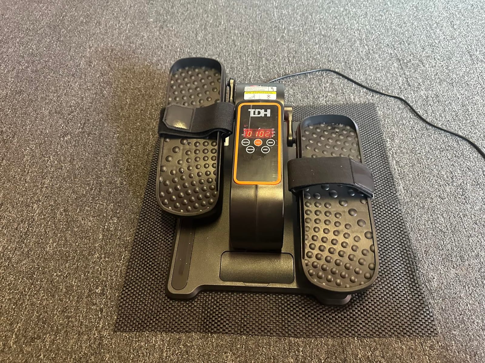TDH Under Desk Elliptical Machine Leg Exerciser Electric | Quiet Portable Electric Pedal Exerciser While Sitting for Seniors Adult with 12 Adjustable Speed Auto&HR Mode for Home Office customer photo 2