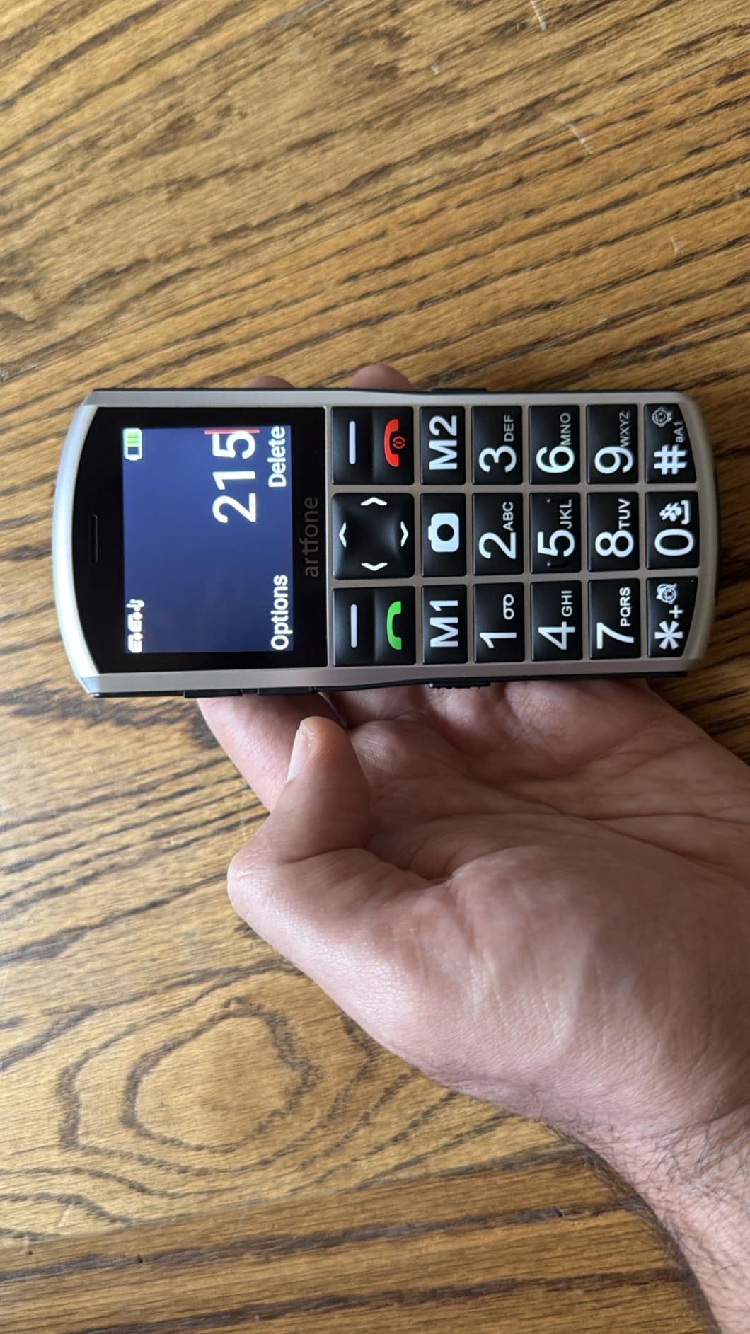 artfone A400 Big Button Cell Phone for Seniors, 4G LTE Unlocked Phones, SOS Button, 2MP Camera, Charging Dock, 3 Slots, Speed Dial, Volume Boost, Large Fonts, Voice Time, Dumb Phone, 1800mAh - Silver customer photo 2