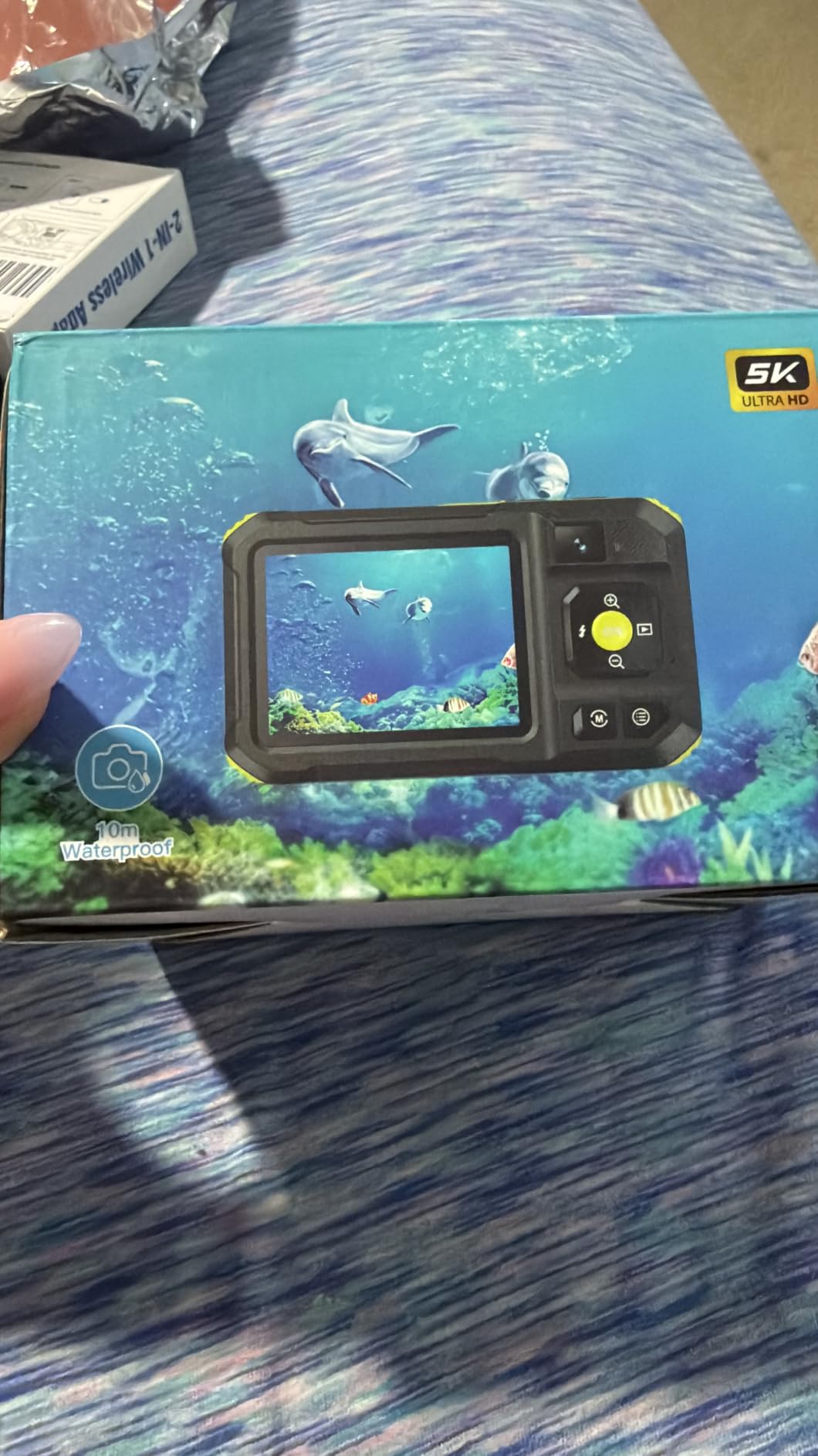 5K 33FT Underwater Camera 96MP Autofocus Waterproof Digital Camera, WiFi | Dual-Lens Selfie, 5FT Shockproof 16X Zoom 60 Filters, Compact Point and Shoot Camera for Snorkeling Surfing Swimming, Blue customer photo 1