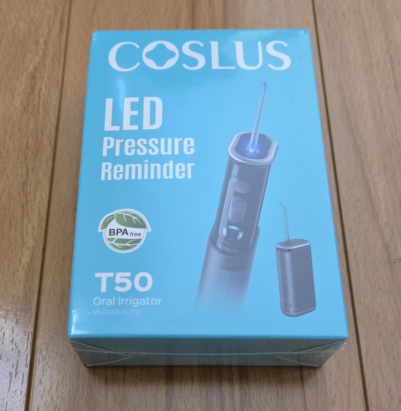 COSLUS T50 Portable Water Dental Flosser for Travel with Screen Display | Mini Cordless Pick with Pressure Indicator Light, 9-Level for Braces, Gum Care, Rechargeable On-the-Go, 240ml, IPX7, Black customer photo 2