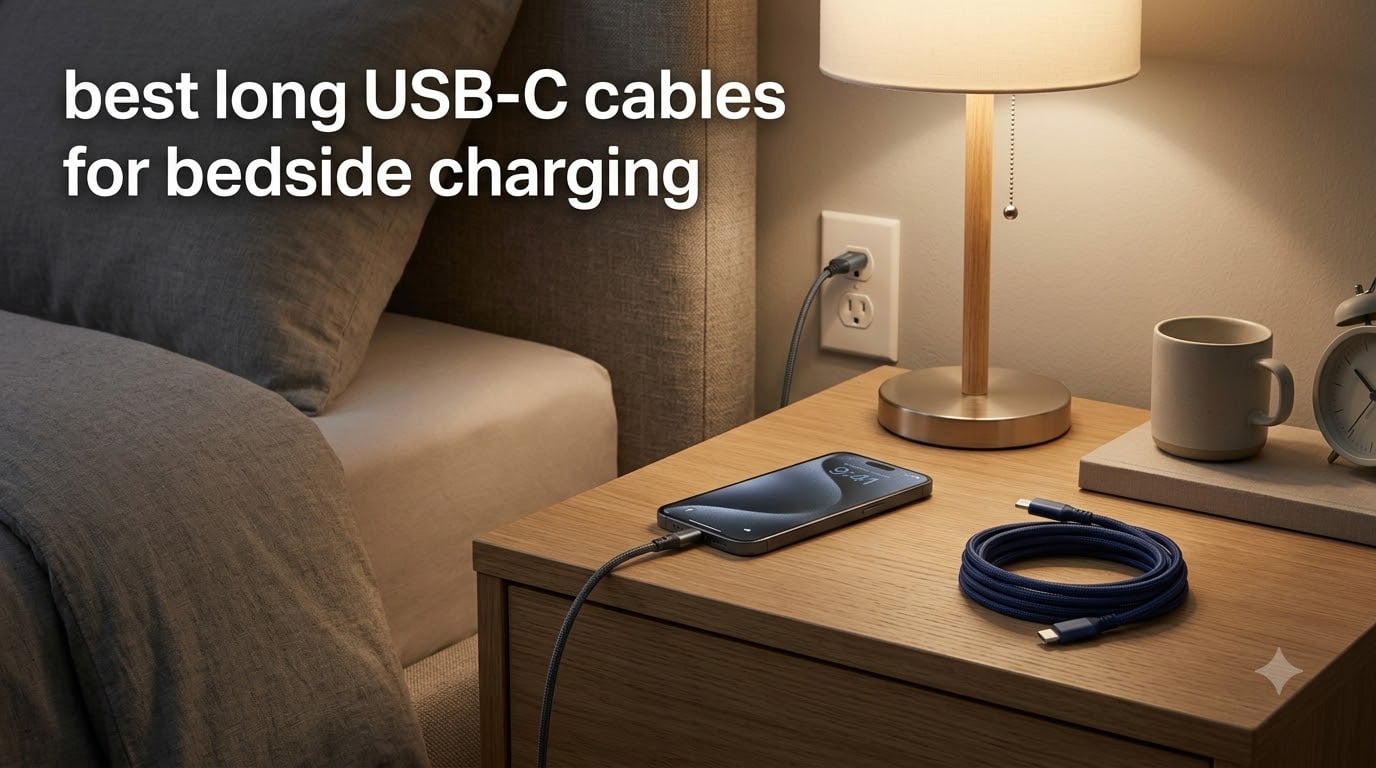 best long USB-C cables for bedside charging