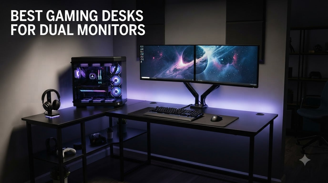 best gaming desks for dual monitors