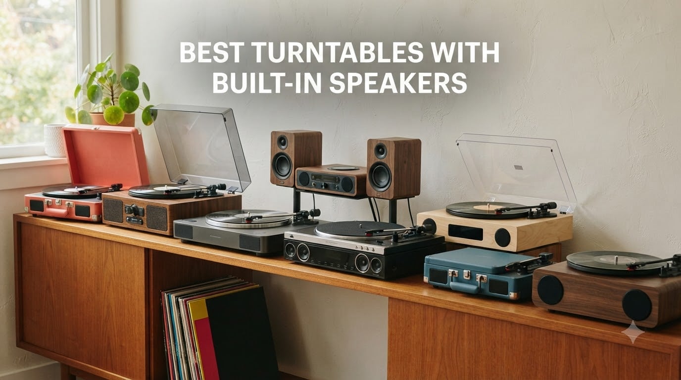 best turntables with built-in speakers