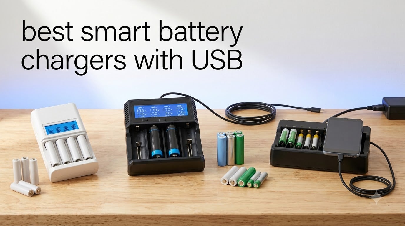 best smart battery chargers with USB