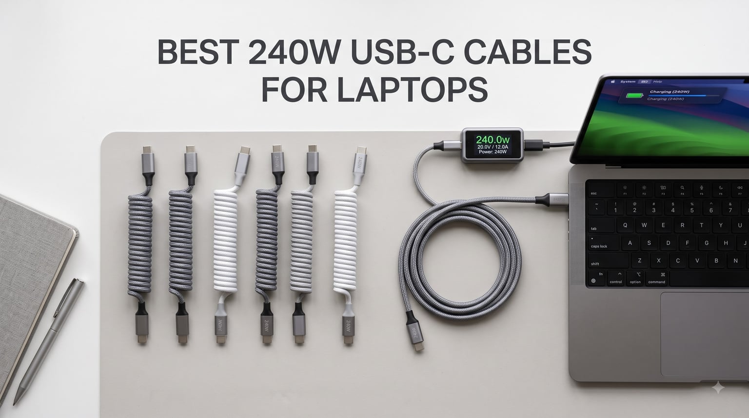 best 240W USB-C cables for laptops