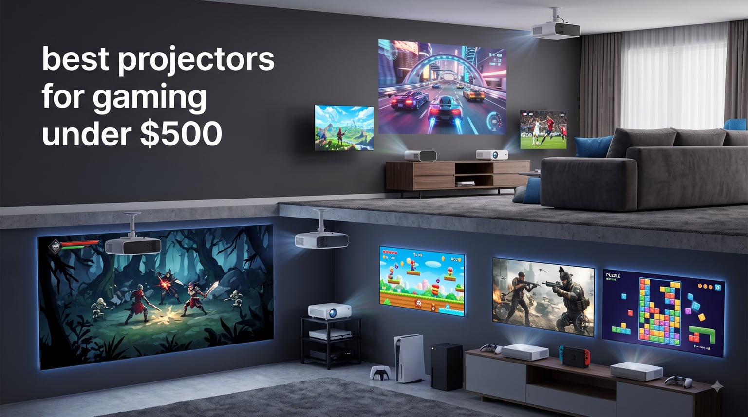 best projectors for gaming under $500
