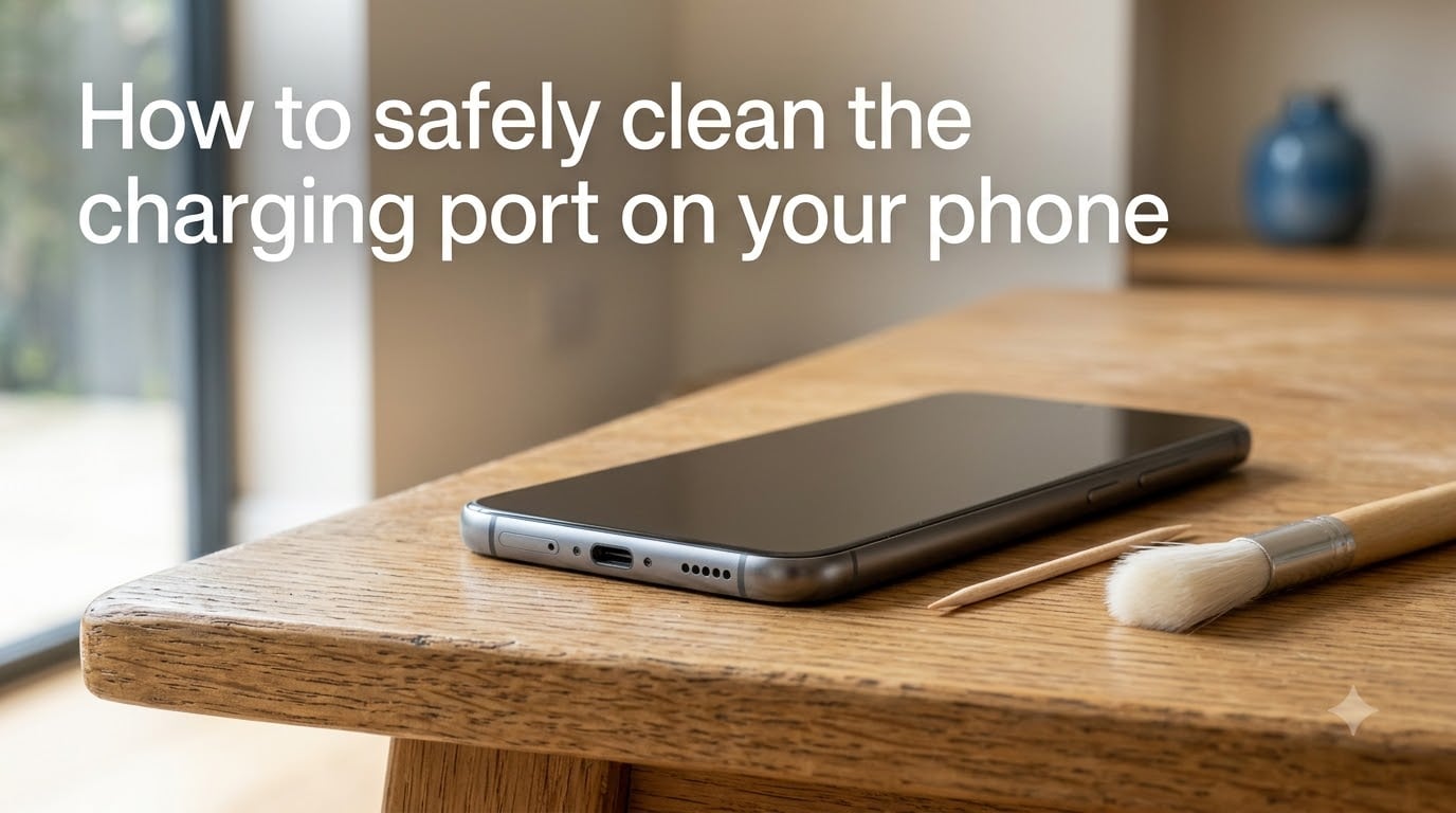 How to safely clean the charging port on your phone