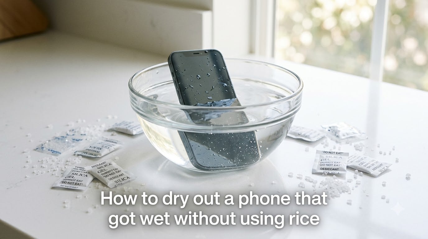 How to dry out a phone that got wet without using rice