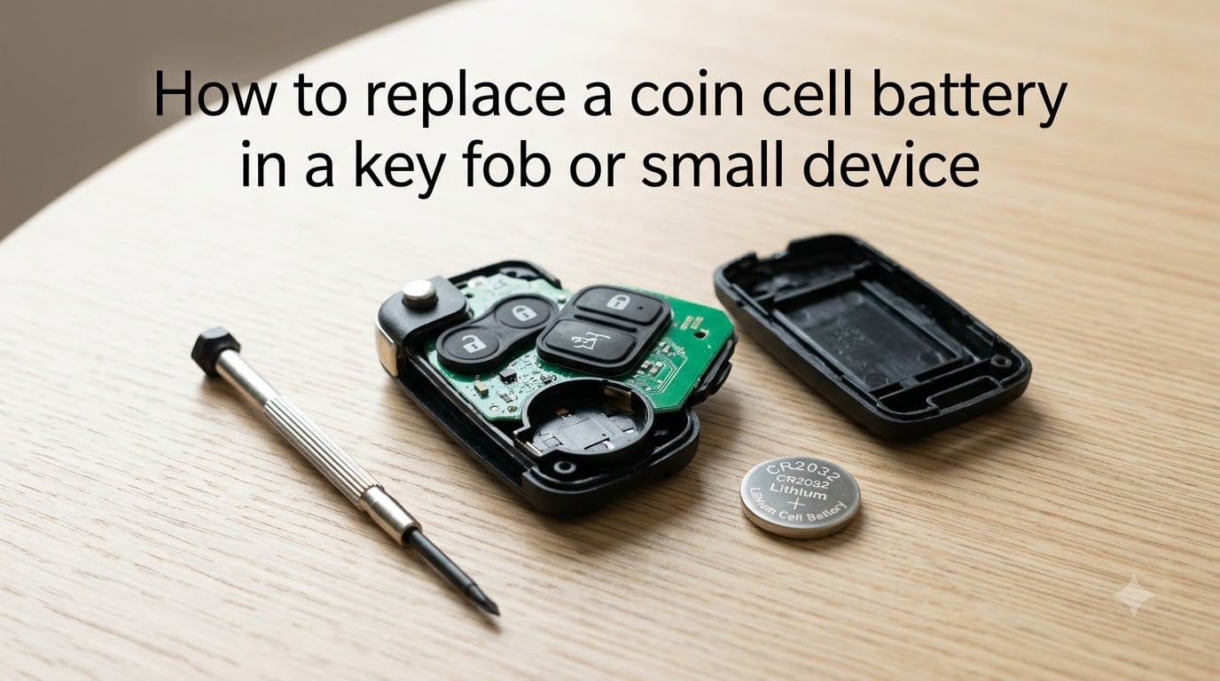 How to replace a coin cell battery in a key fob or small device