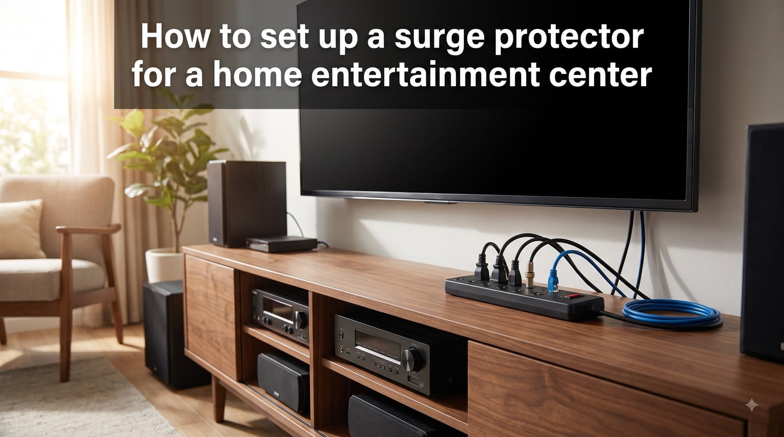 How to set up a surge protector for a home entertainment center